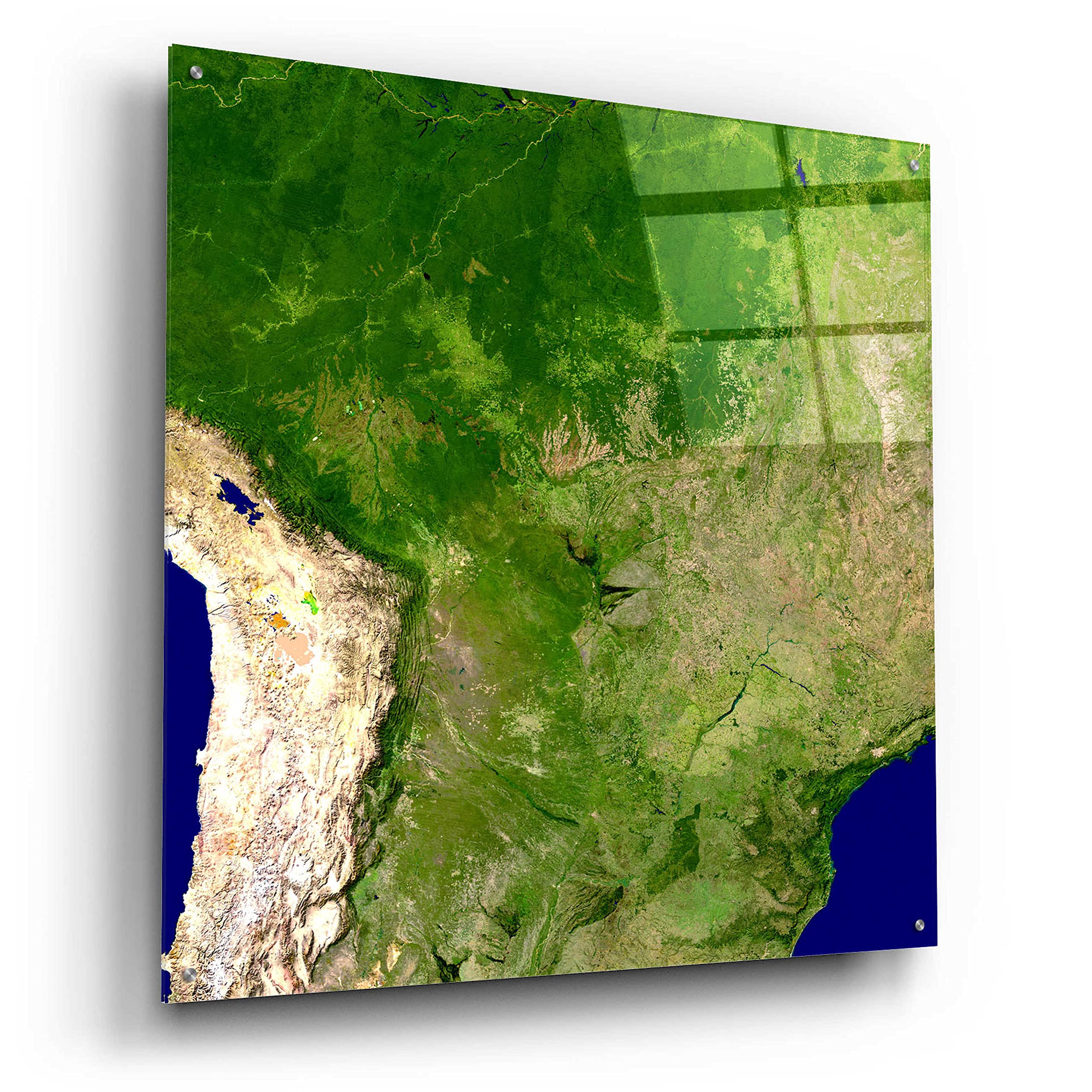 Epic Art 'Earth as Art: South America' Acrylic Glass Wall Art - 36x36 Inches Modern Home Decor for Living Room, Bedroom & Office - Stunning Landscape Photography Print