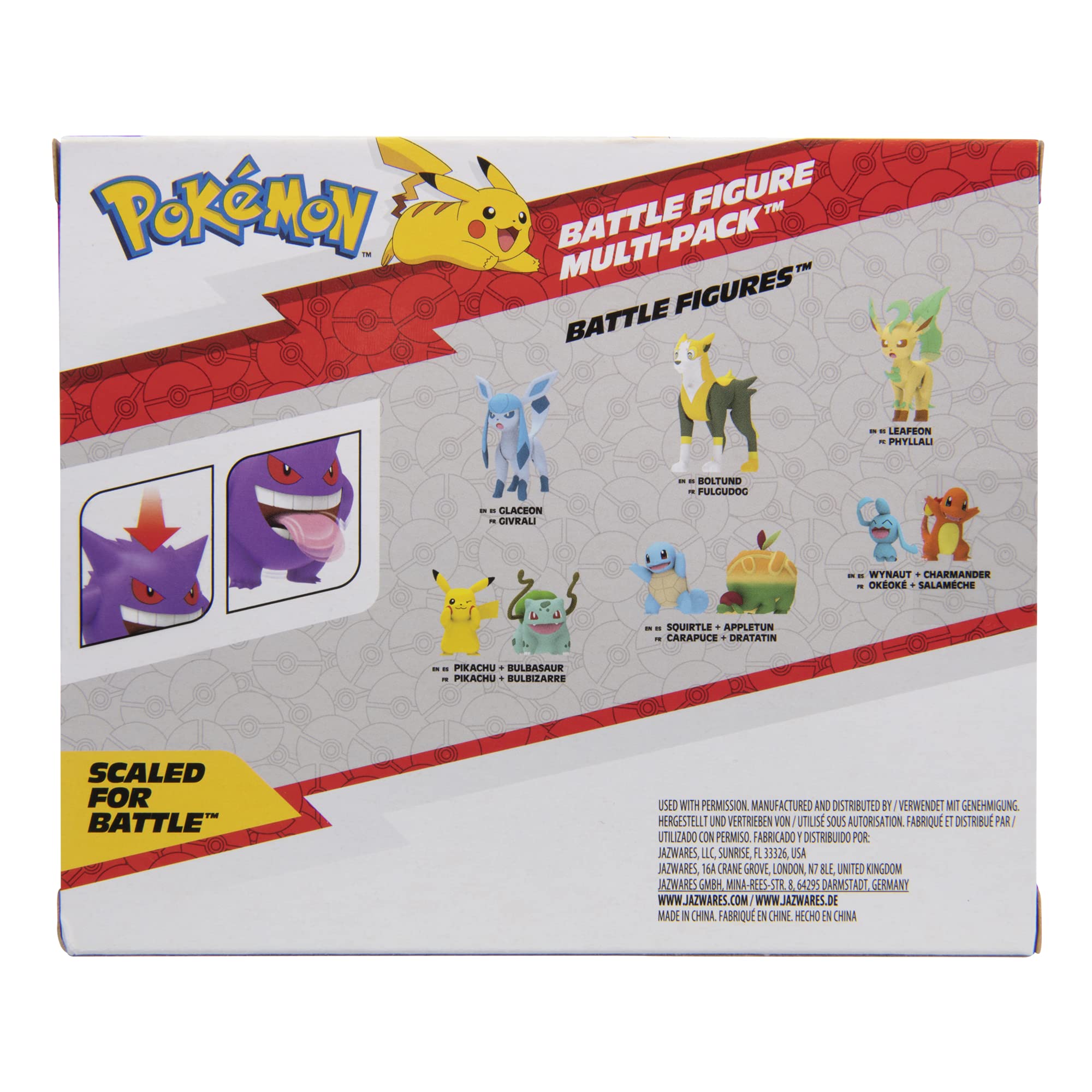 Pokemon Battle Figure 2-Pack: Gengar (4.5-inch) & Scorbunny (2-inch) - Official Pokémon Collectible Action Figures for Kids & Fans - Amazon Exclusive - Perfect for Play, Display & Pokémon Battles