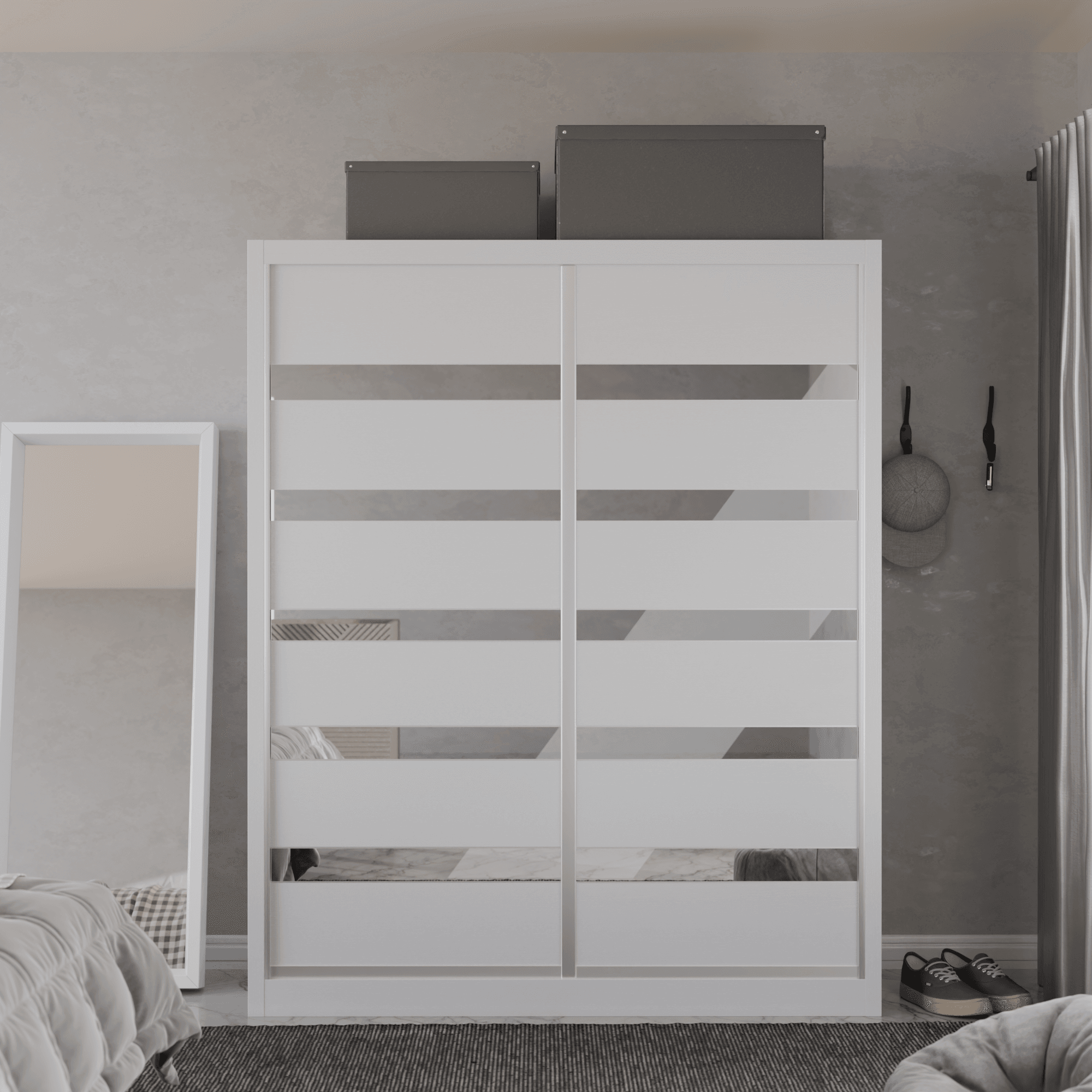Modolva W05 Modular Wardrobe Closet System - Customizable Storage Solution for Bedroom, Closet & Office Organization