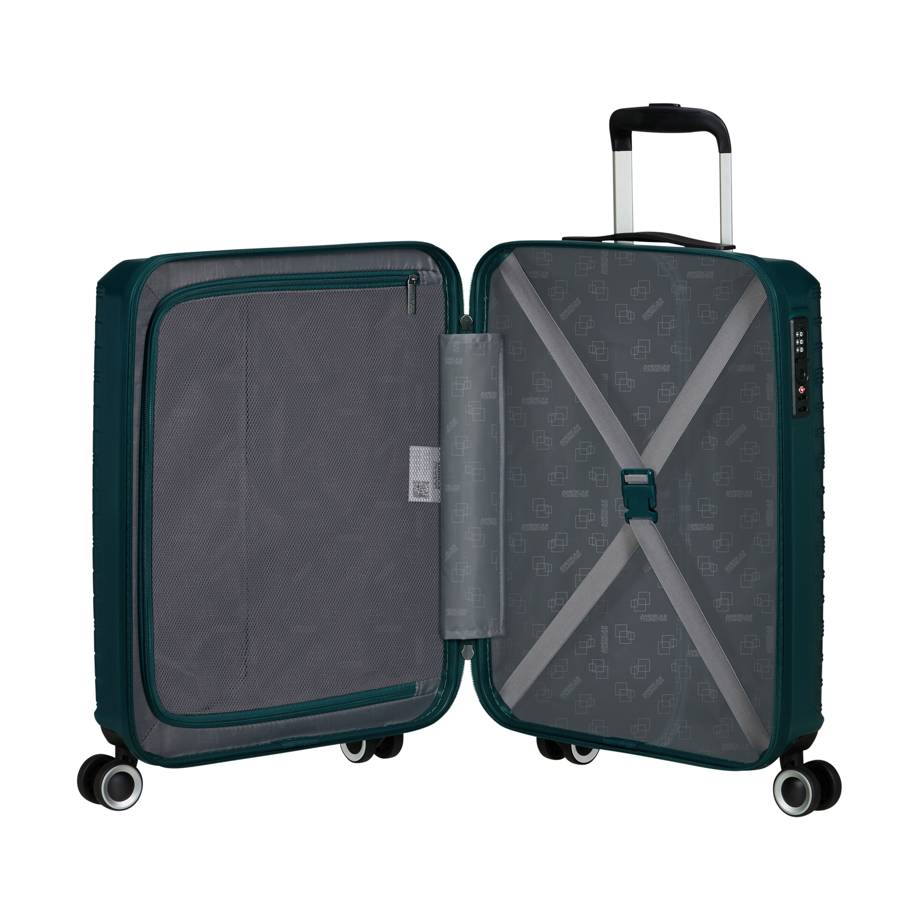 American Tourister Surftime Spinner Carry On Luggage - Lightweight Expandable Suitcase for Travel, Business & Vacation - 20