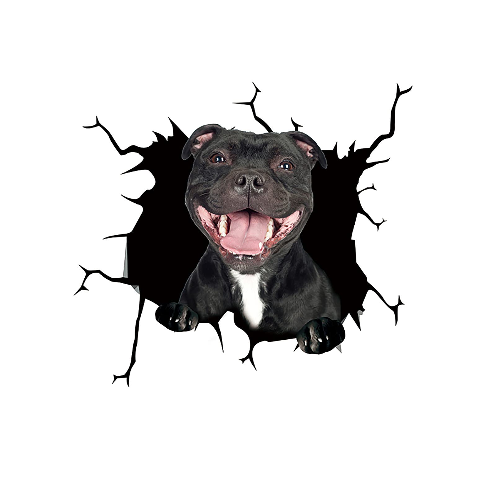 #KGQUHP Car Window Decal Sticker - Pet Lover Vinyl Decal for Cars, Walls, Laptops - Waterproof & Durable Crack Design - Perfect for Pet Owners, Car Enthusiasts & Home Decor