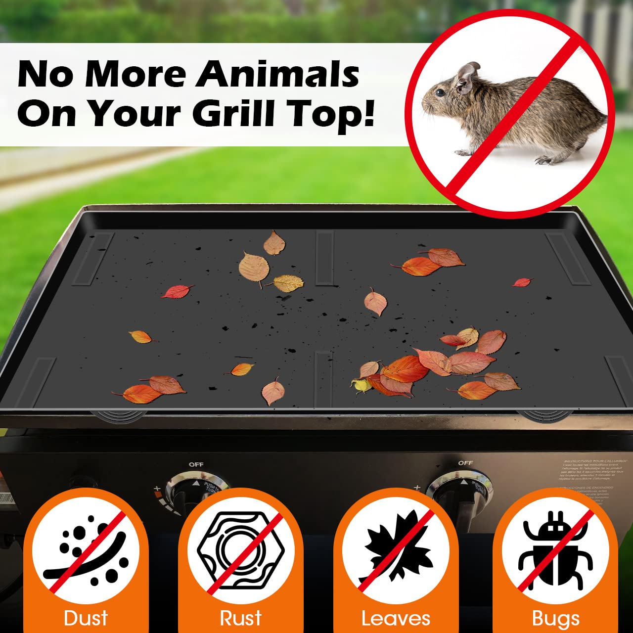 28 Inch Magnetic Silicone Griddle Mat for Blackstone - Non-Slip Protective Cover for Griddle Tops - Heat Resistant Outdoor Cooking Accessory - Perfect for Camping, Backyard BBQs & Tailgating Parties