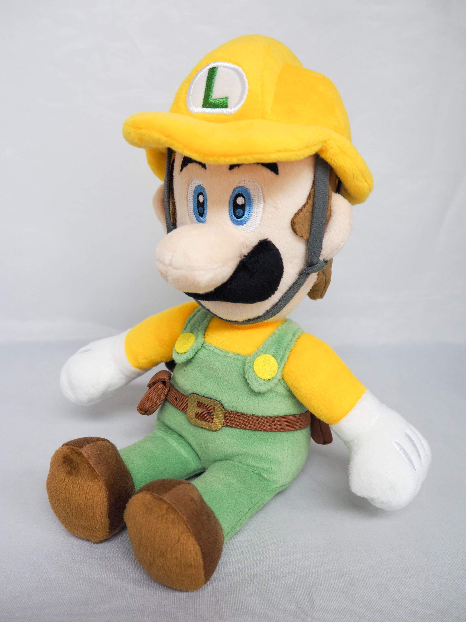 Super Mario Maker 2 SMM02 Builder Luigi Plush Stuffed Toy - 10 Inch Soft Plush Doll for Nintendo Fans | Perfect Gift for Gamers, Collectors & Mario Lovers