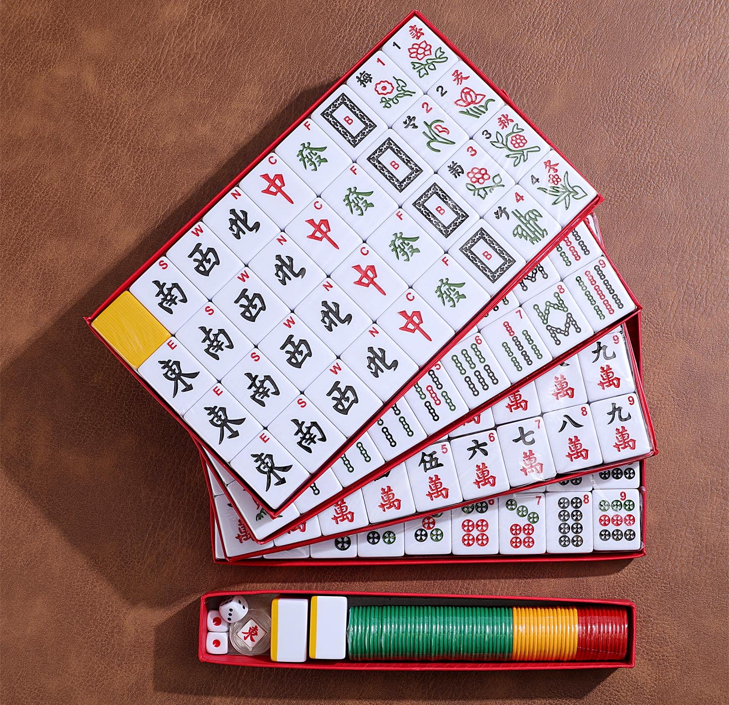 Premium Chinese Mahjong Set - 146 Large Numbered Tiles with Travel Case | Complete Mah-Jongg Game for Adults & Families | Perfect for Game Nights, Parties & Cultural Events