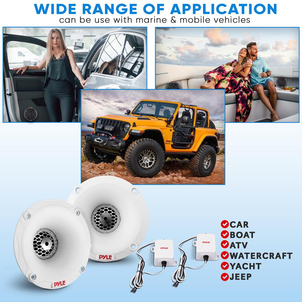 High-Performance Marine Tweeter Speaker System - Waterproof & Durable for Boats, Yachts & Outdoor Adventures - Perfect for Marine Audio Upgrades & Water Sports