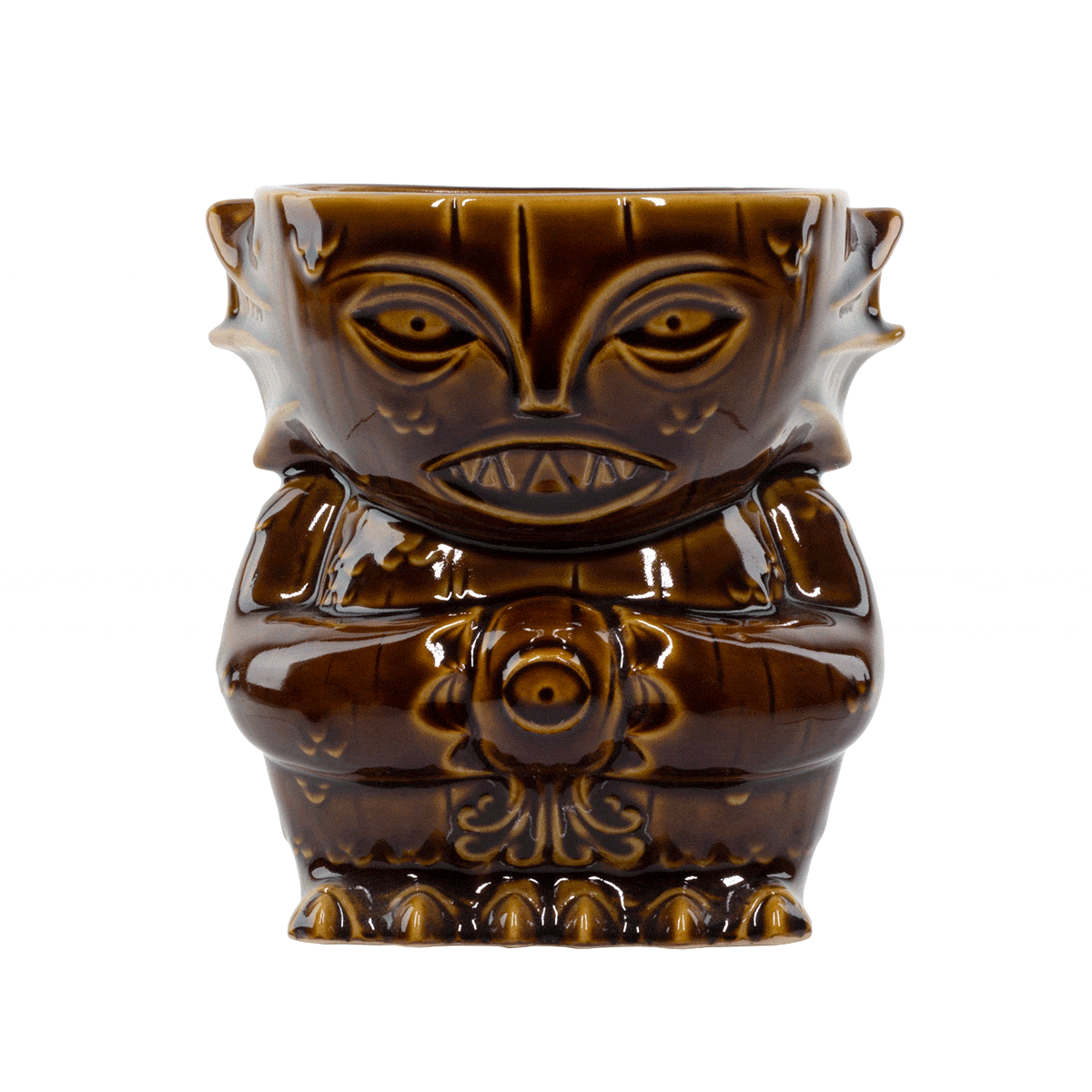 Innsmouth Creep Designer Series Tiki Mug - Primordial Brown Ceramic Cup | Horror-Themed Collectible for Home Bar, Halloween Party & Geek Decor