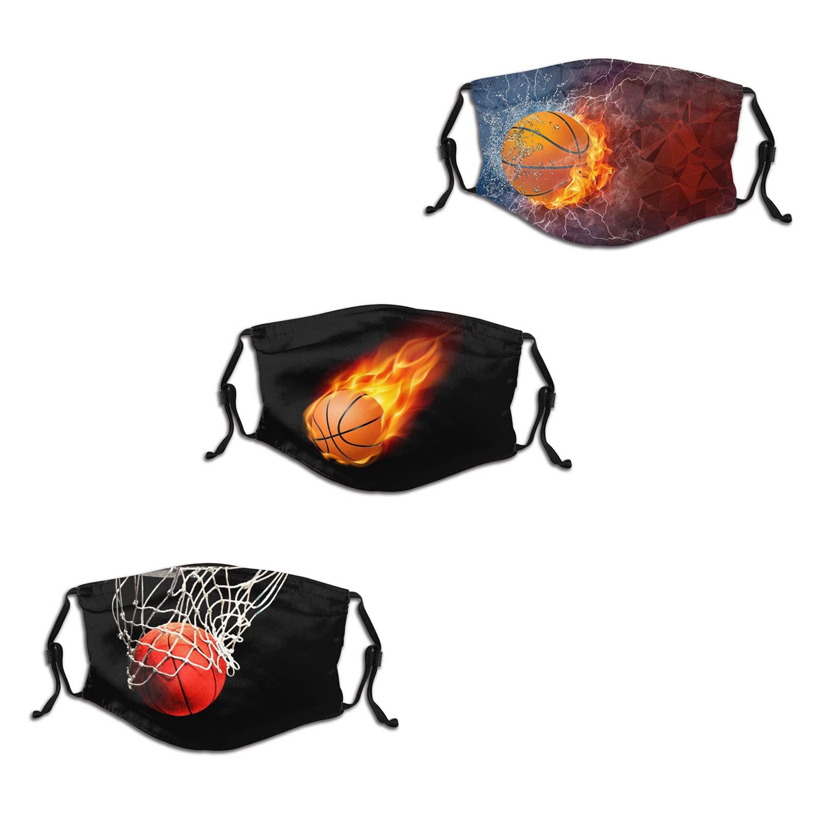 3-Pack Reusable Cotton Face Masks for Men & Women - Washable, Breathable with 6 Filters - Perfect for Daily Use, Travel & Outdoor Activities