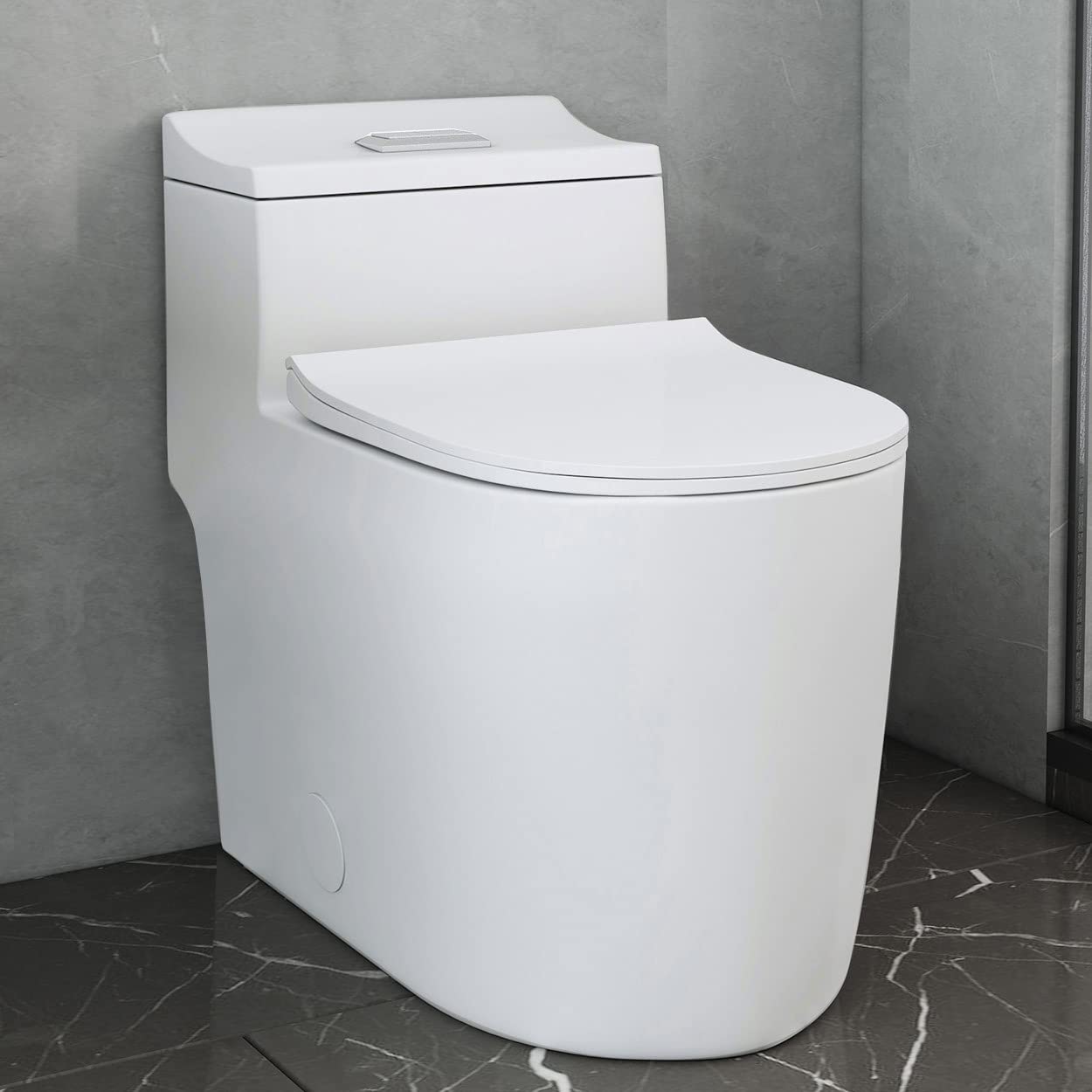 WinZo WZ5080S White One Piece Toilet - Dual Flush, Elongated Bowl, Comfort Height, 10