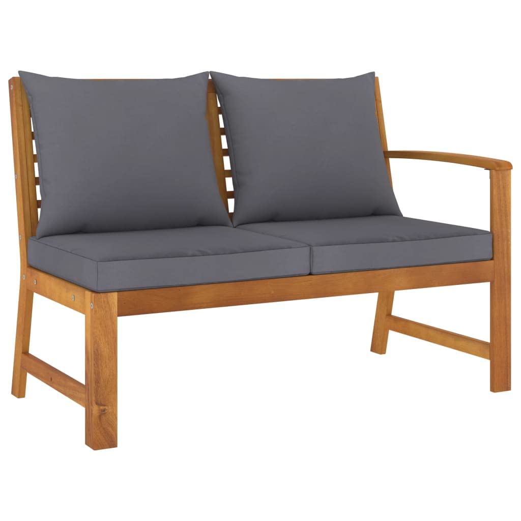 vidaXL Outdoor Lounge Set - Solid Acacia Wood Modern Patio Furniture with Cushions & Coffee Table | Weather-Resistant & Durable | Perfect for Backyard, Garden, Poolside or Terrace Relaxation