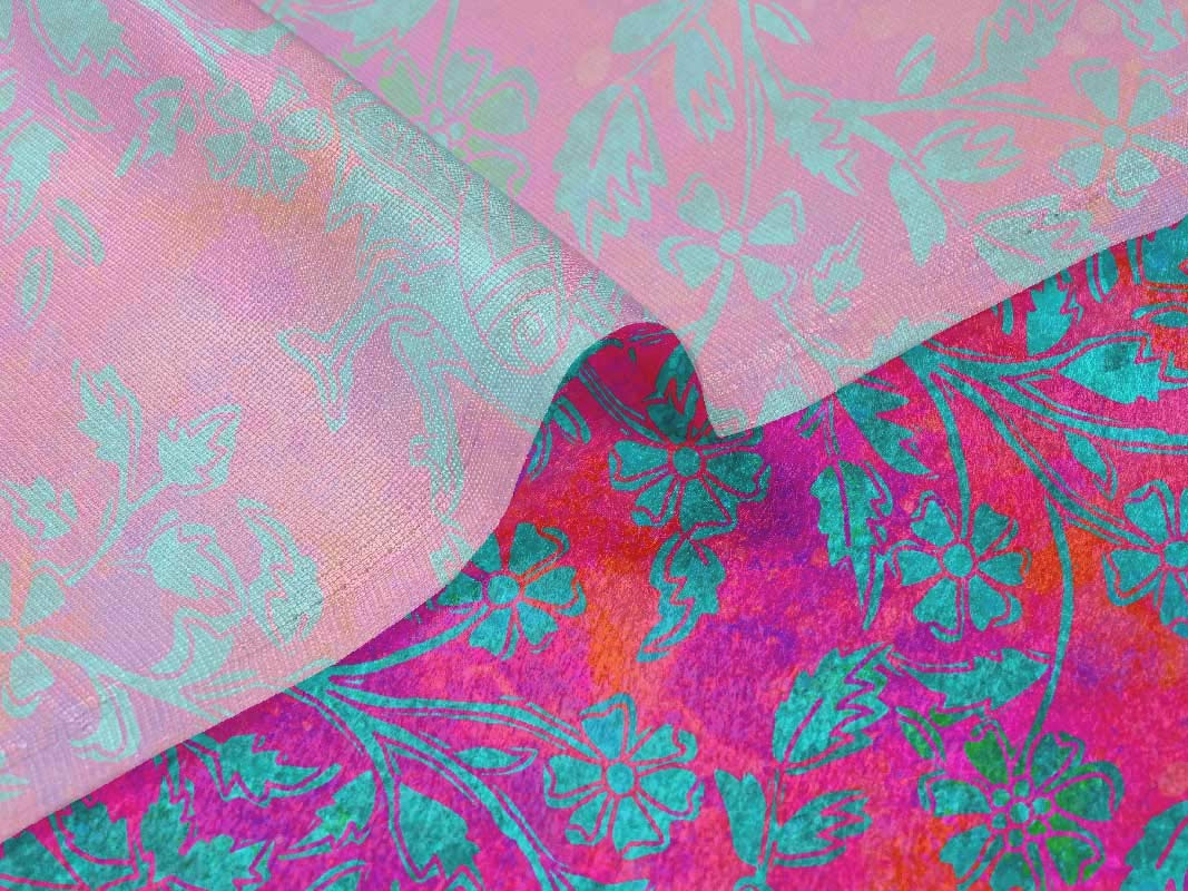 Velvet Pink Batik Fabric by The Yard - 58 Inch Wide Printed DIY Sewing Material for Clothing, Quilting & Home Decor | Soft Cotton Blend for Dresses, Scarves & Craft Projects