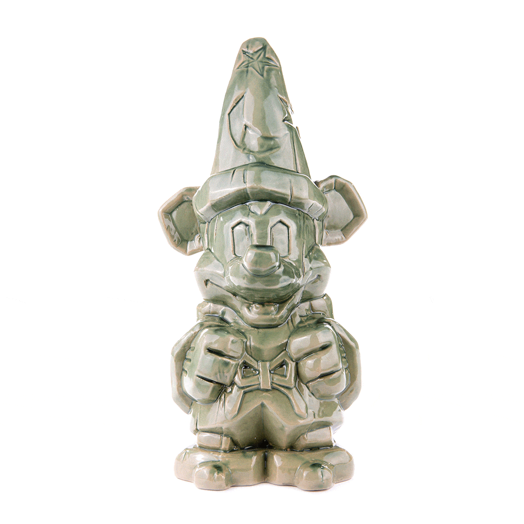 Sorcerer Mickey Tiki Mug - Disney Fantasia Collectible Cup with Fortune Design - Perfect for Disney Fans, Home Bar Decor & Tropical Themed Parties
