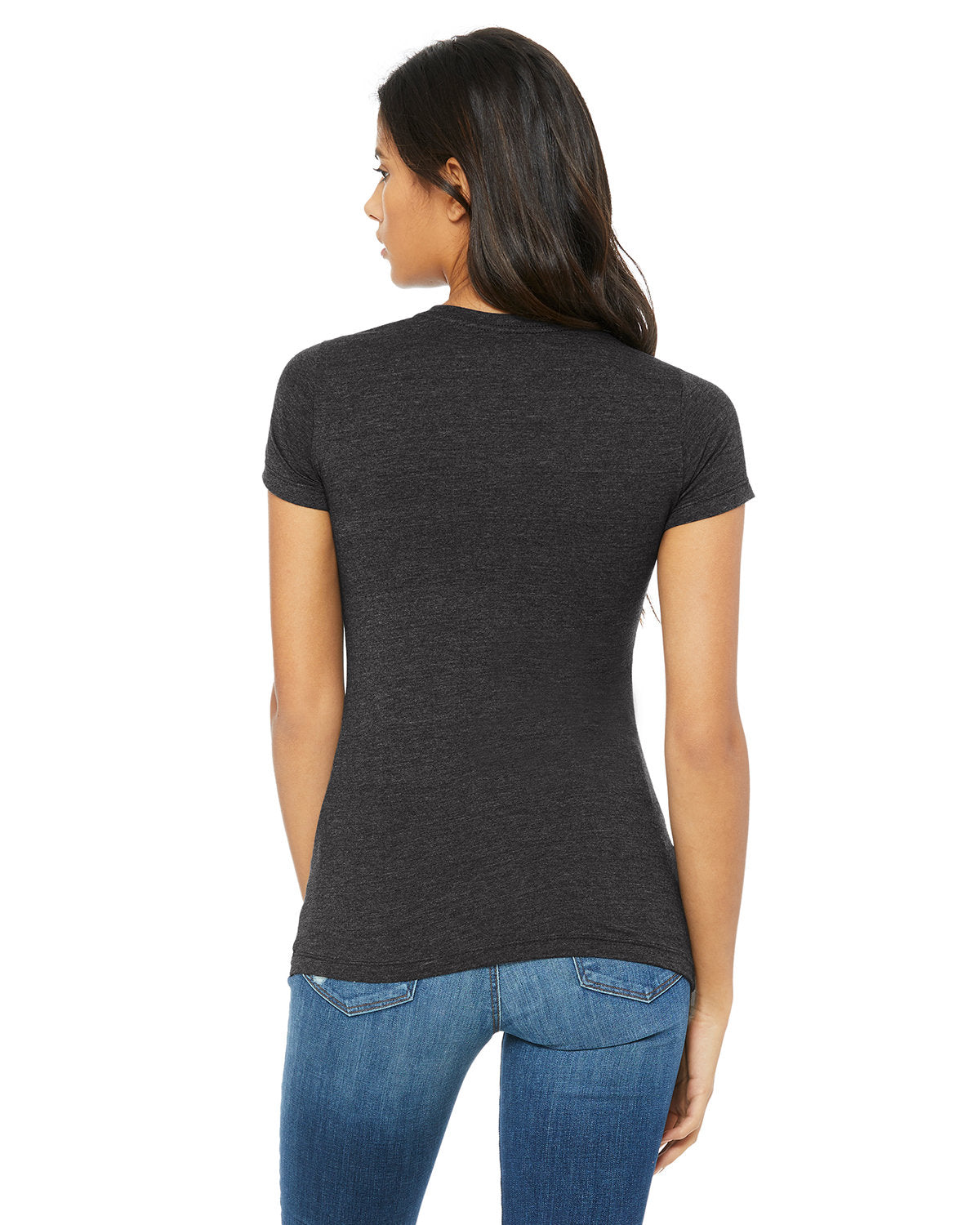 Bella + Canvas 6004 Women's Slim Fit Short Sleeve V-Neck T-Shirt - Soft Cotton Blend Tee for Casual Wear, Workout & Layering