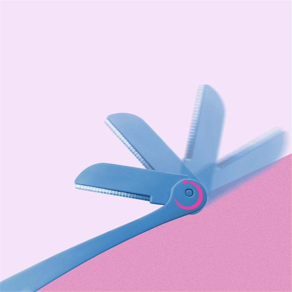 Premium Eyebrow Razor & Dermaplaning Tool for Women - Blue Face Shaver Set of 3 | Painless Hair Removal for Smooth Skin | Perfect for Eyebrow Shaping & Facial Exfoliation at Home