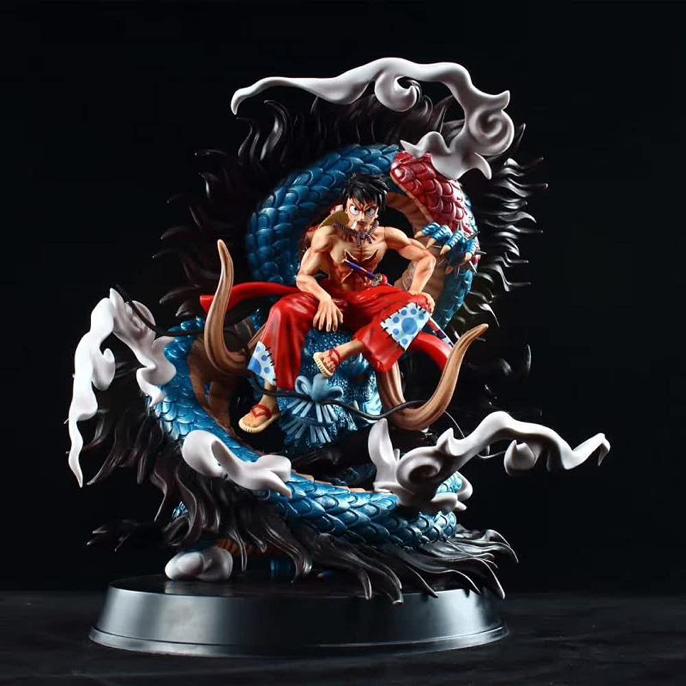 GOECM 50cm One Piece Luffy vs Kaido Limited Edition PVC Action Figure - Japanese Anime Collectible Doll Model for Display & Decoration | Perfect for Anime Fans, Home Decor, and Gift Giving