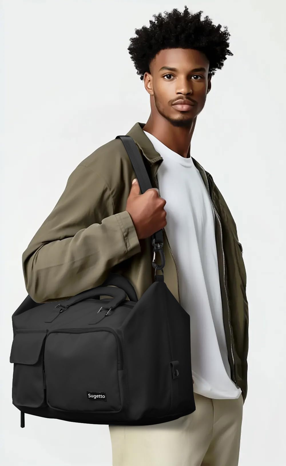 Stylish Travel Duffle Bag for Women & Men - Lightweight Carry-On Weekender with Shoe Compartment | Perfect for Gym, Weekend Trips & Air Travel