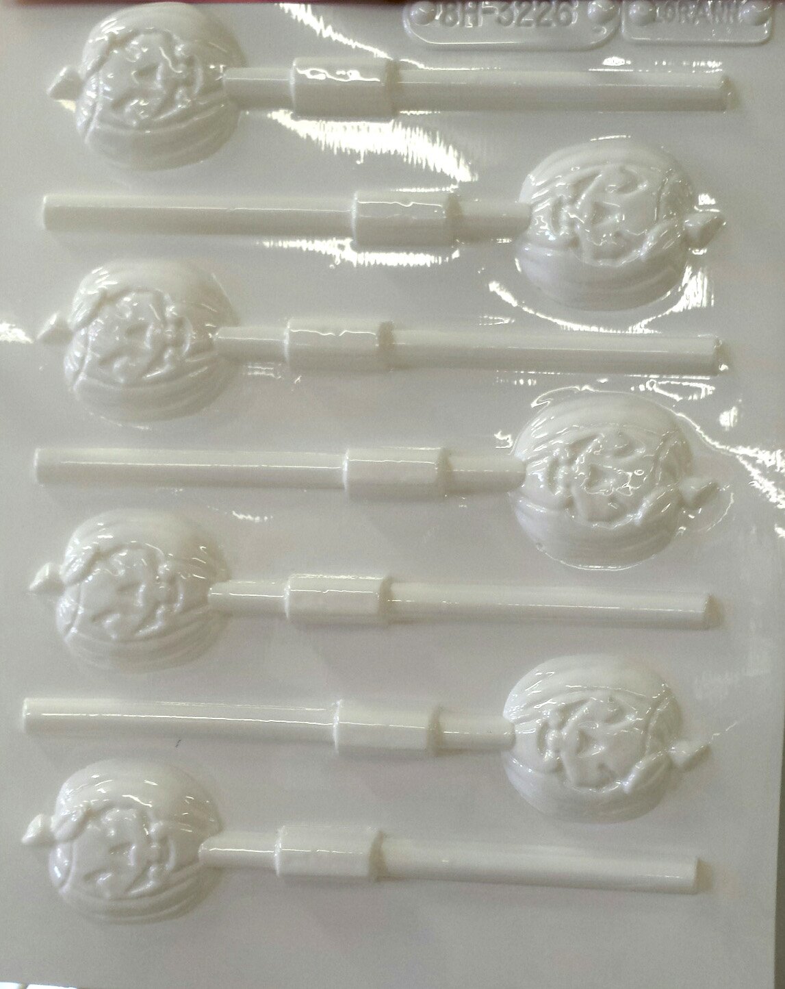 LorAnn Halloween Jack O'Lantern Hard Candy Lollipop Mold - DIY Pumpkin Shaped Candy Making Kit for Halloween Party Favors & Treats