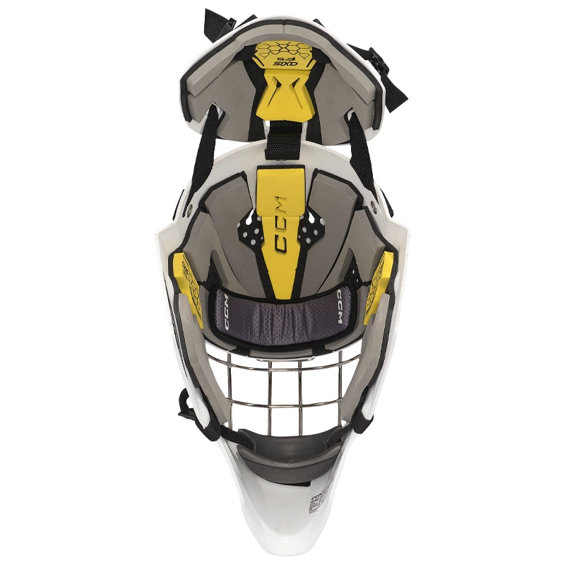 CCM AXIS F5 Youth Hockey Goalie Helmet with Custom Decal - Lightweight Protective Gear for Ice Hockey Goaltenders - Perfect for Youth Leagues & Training Sessions