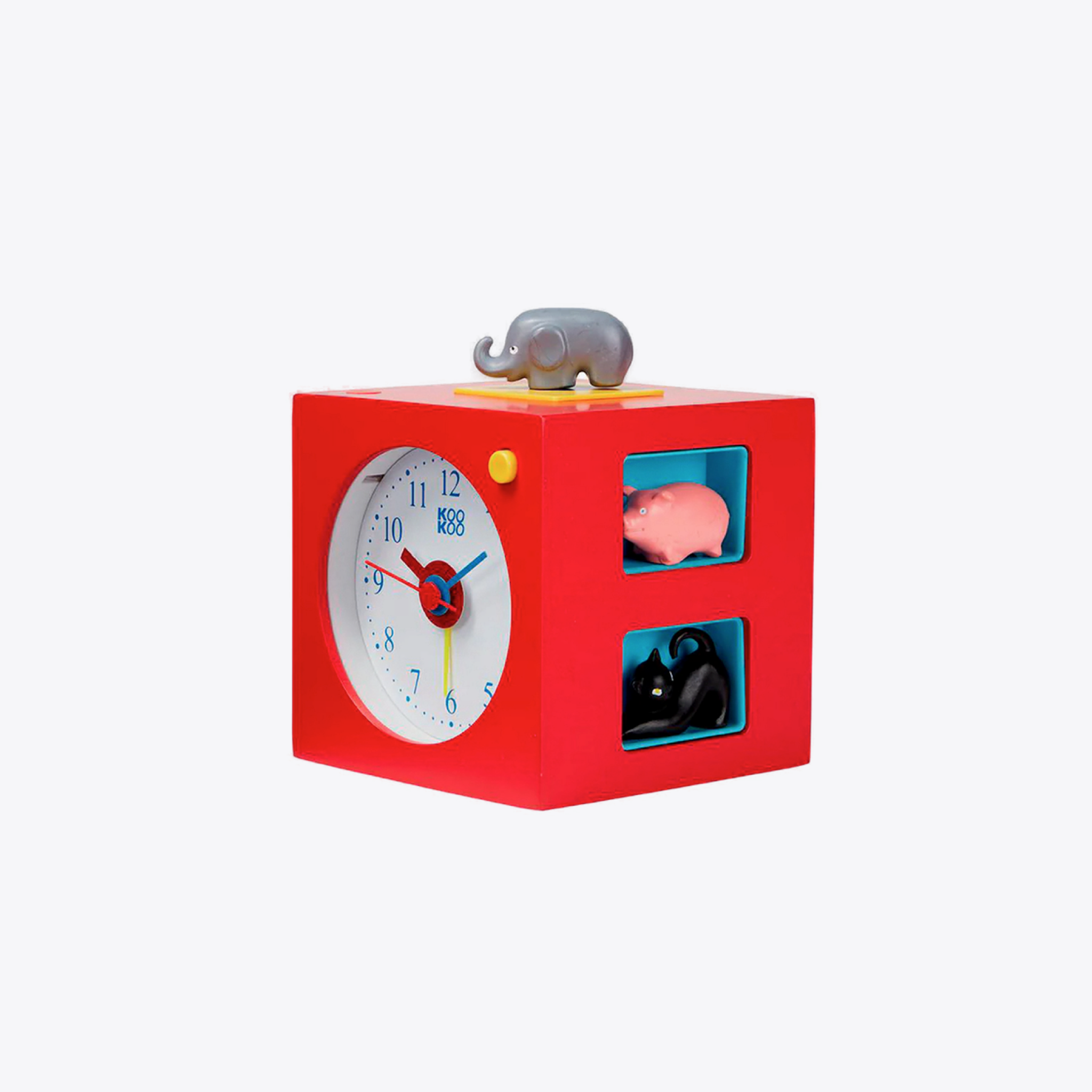 Koo Koo Kids Alarm Clock - Red LED Display with Snooze Function | Bedroom Alarm for Children, Night Light & Sleep Training Tool for Toddlers | Perfect for Kids Rooms, Bedside Tables & Nursery Decor