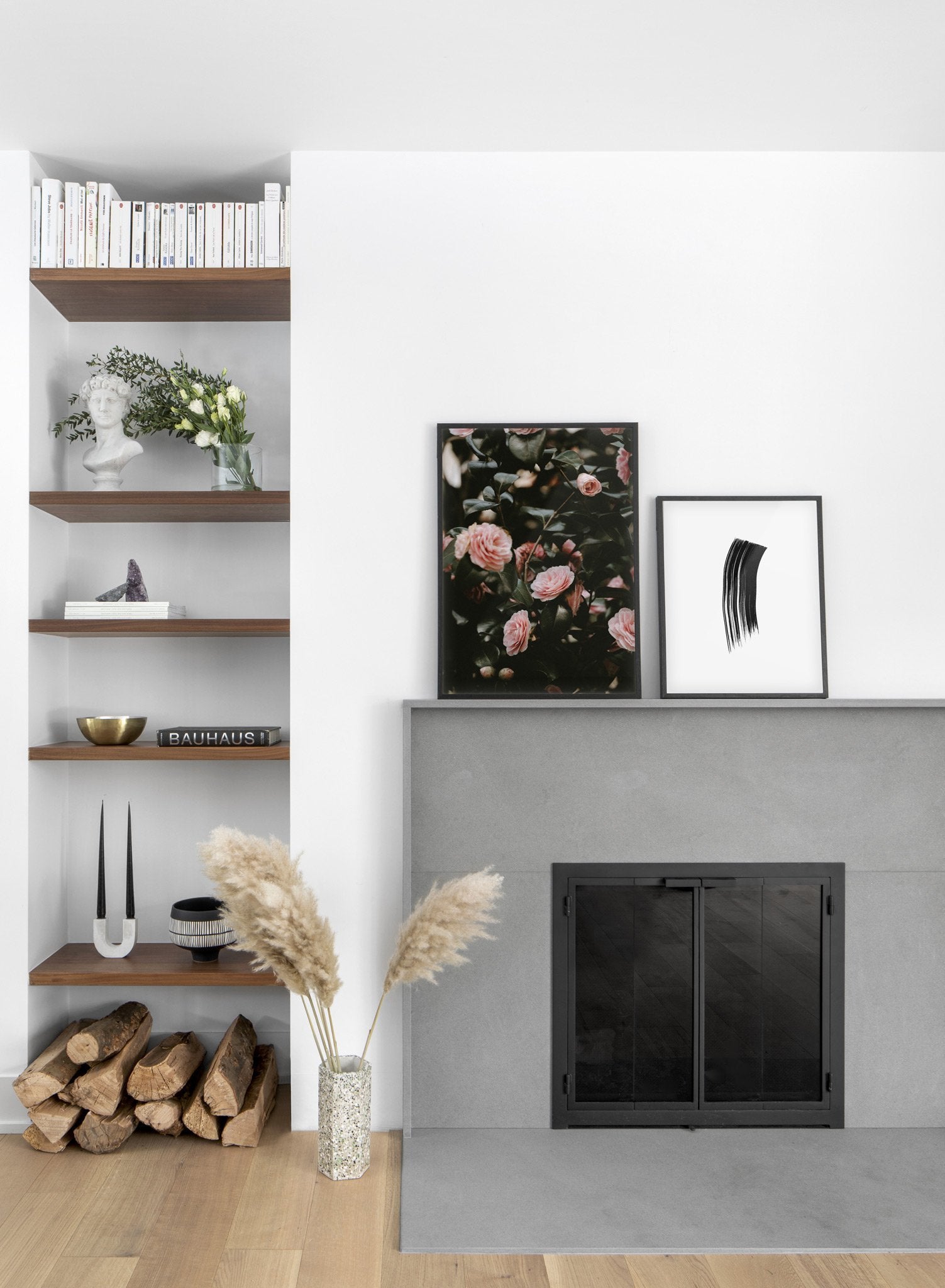Pink Rosebush Poster - Beautiful Floral Wall Art Decor for Living Room, Bedroom & Office - Perfect Gift for Home Decor and Gardening Lovers