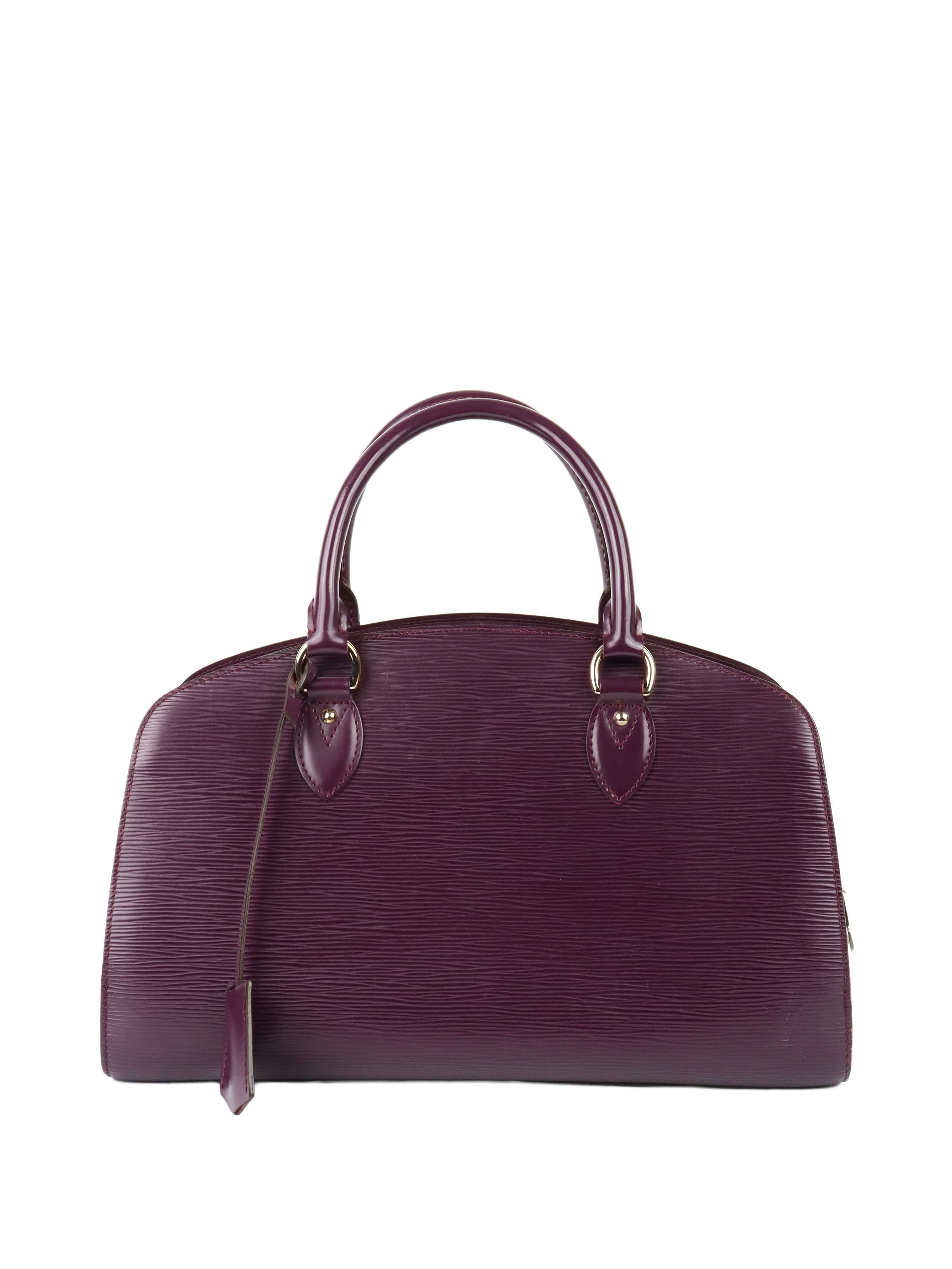 Authentic Louis Vuitton Dark Purple Pont Neuf Epi Leather Tote Bag for Women | Luxury Designer Handbag | Perfect for Work, Travel & Everyday Use