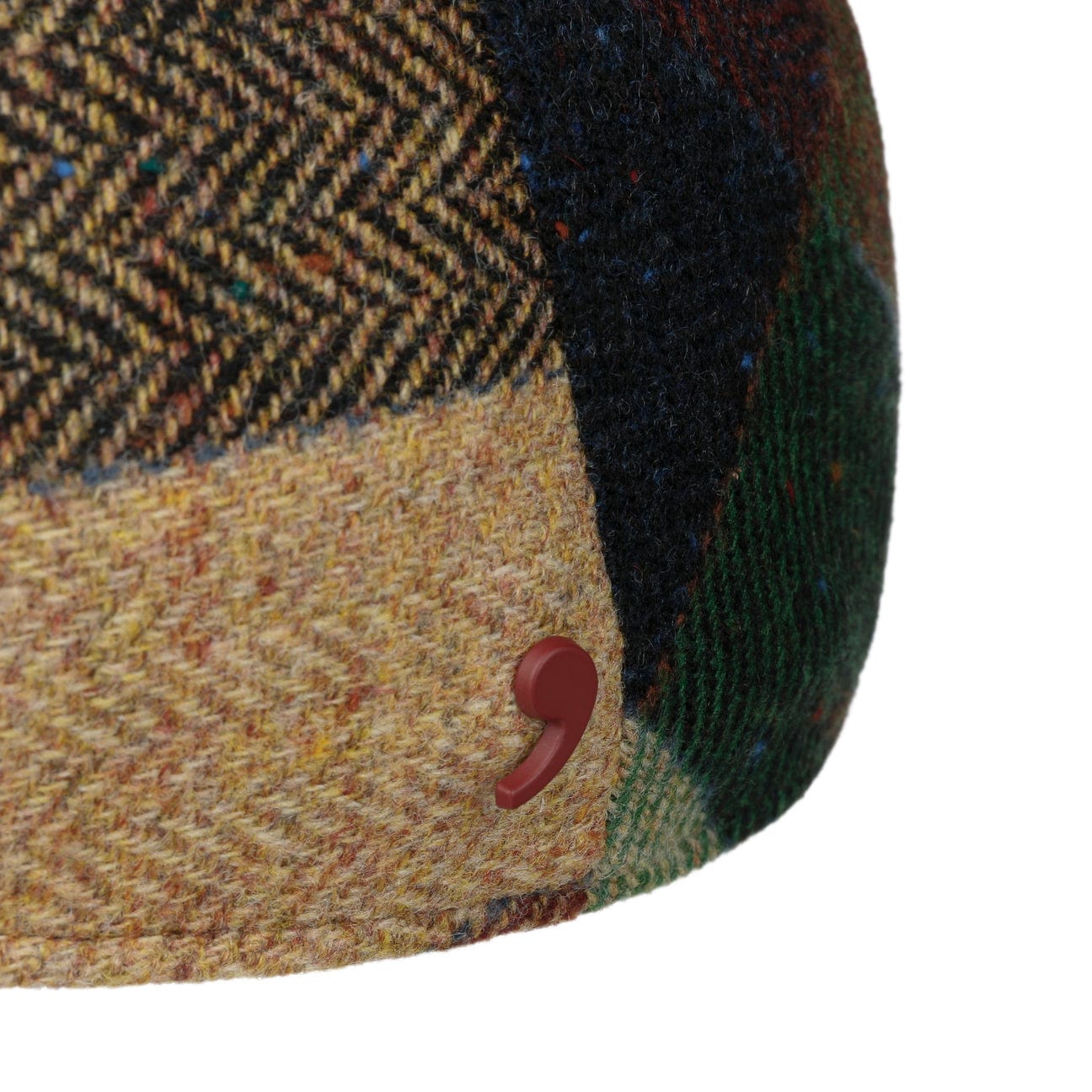Alfonso D'Este Salveno Wool Check Flat Cap - Classic Men's Winter Hat for Outdoor Activities & Casual Style