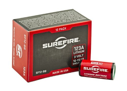 SureFire SF12-BB 12-Pack Lithium Batteries - Long-Lasting Power for Flashlights, Tactical Gear & Outdoor Equipment - Ideal for Camping, Hiking & Emergency Preparedness