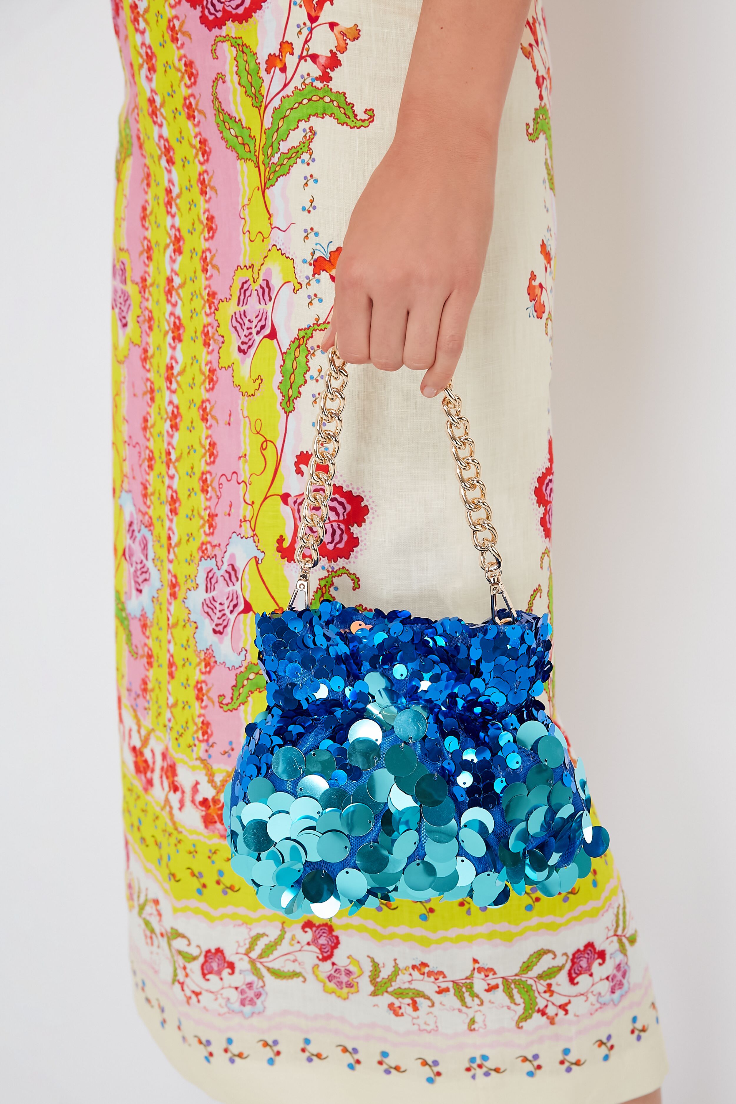 Blue Pedro Sequin Pouch - Glittery Clutch for Women | Perfect for Parties, Weddings & Evening Events | Trendy Fashion Accessory