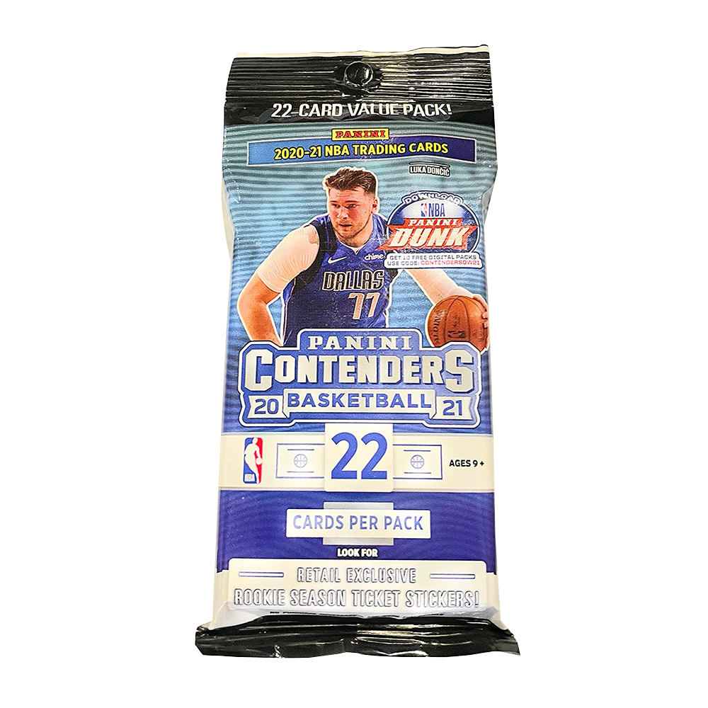 2020-21 Panini Contenders Basketball Fat Pack - NBA Trading Cards for Collectors - Perfect for Sports Memorabilia Collections and Gift Giving