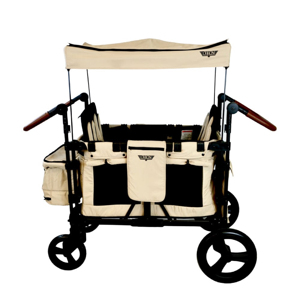 Keenz XC+2.0 Stroller Wagon for 4 Passengers - All-Terrain Baby & Kids Wagon with Canopy - Perfect for Beach, Park, and Family Outings