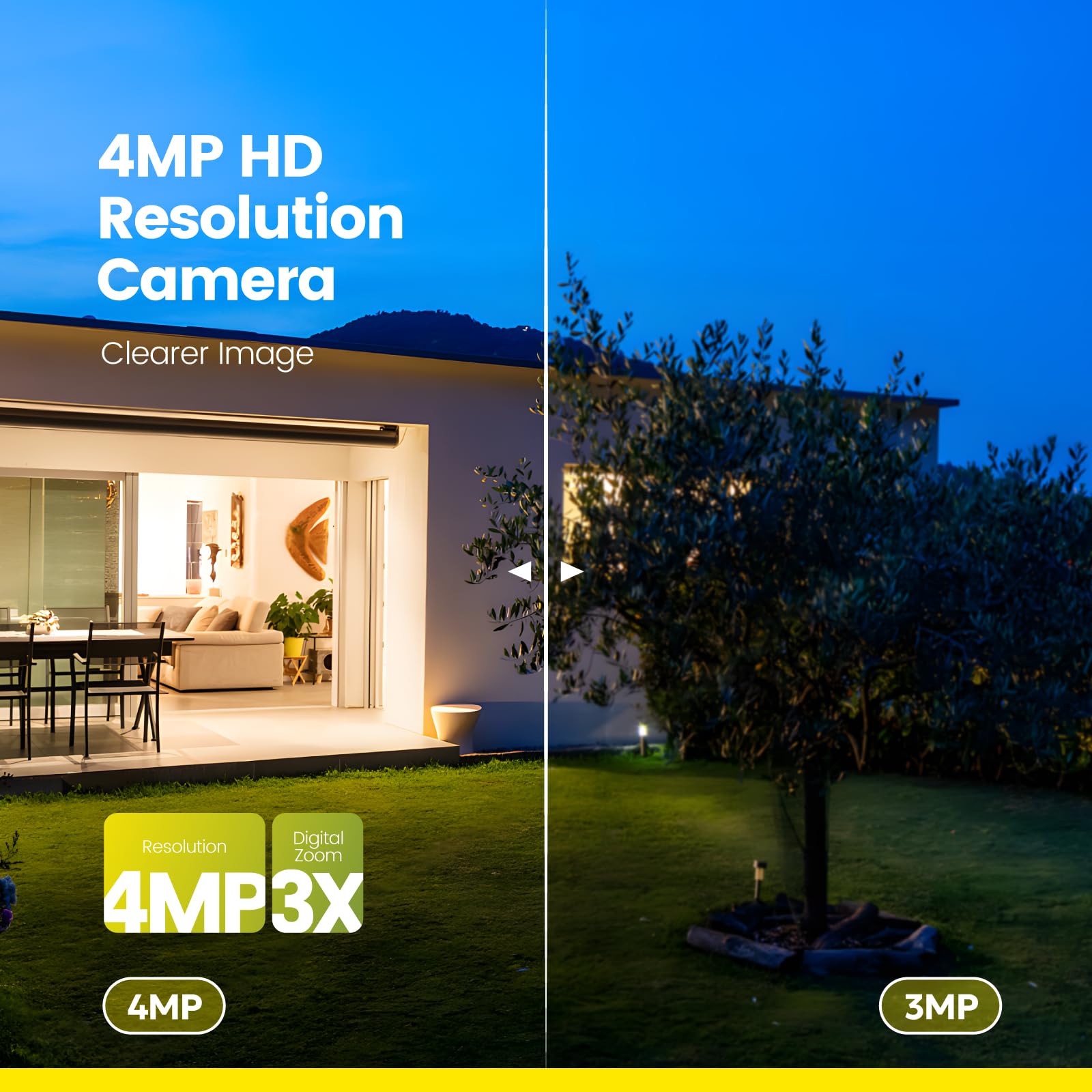 Little Elf 4MP Outdoor Security Camera with 360° Motion Tracking & Color Night Vision - Wireless Home Surveillance Camera with Motion Detection, Siren Alarm, Alexa & App Control - Perfect for Garage, Yard & Front Door Security