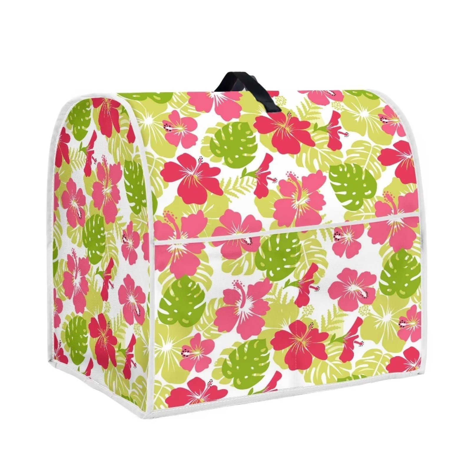 Hinthetall Hibiscus Stand Mixer Cover with Pocket - Kitchen Appliance Organizer Bag for Mixers, Blenders & Food Processors - Keep Clean & Dust-Free - Perfect for Kitchen Countertop Storage & Small Appliance Protection