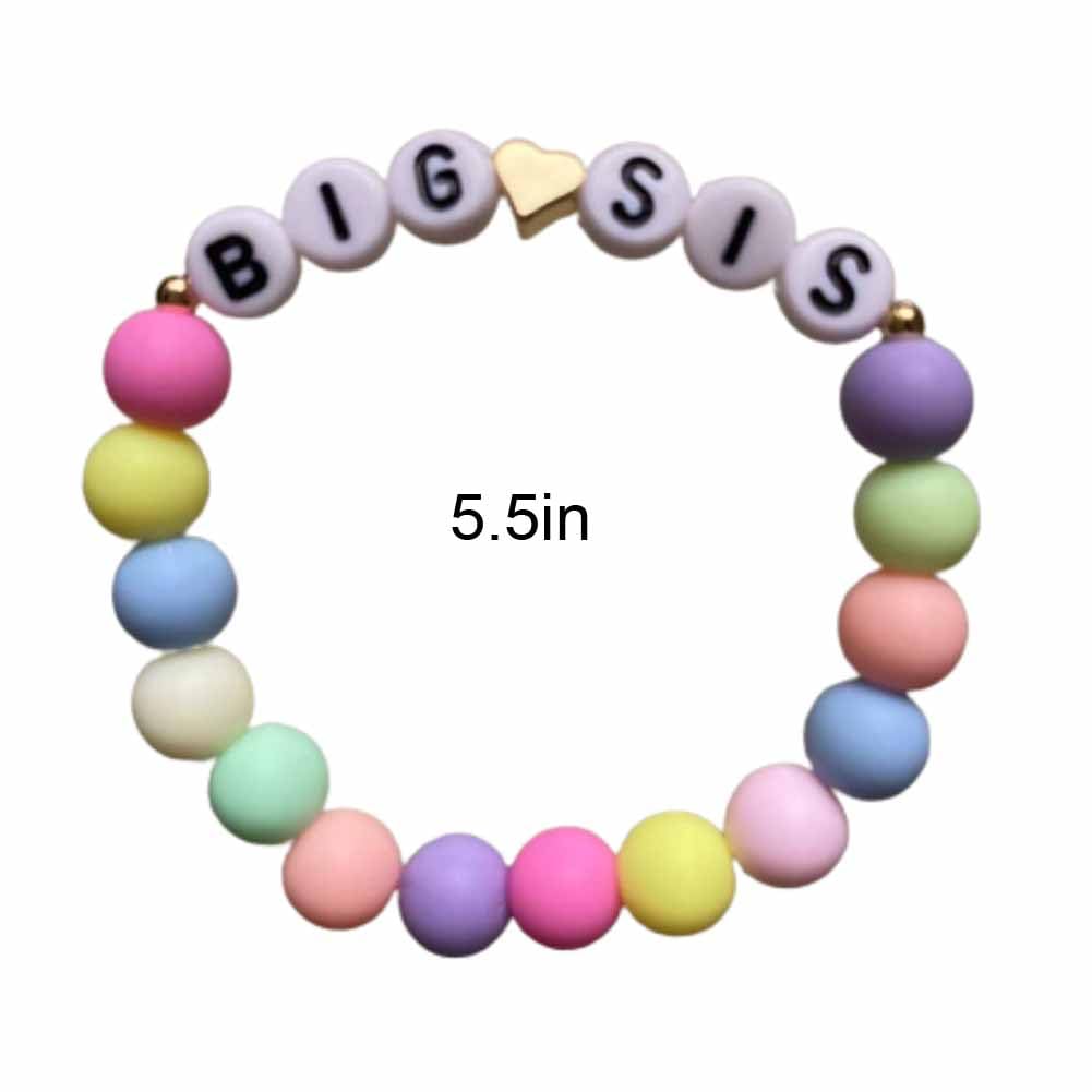 Big Sister Bracelet for Little Girls - Cute Big Sis & Lil Sister Matching Jewelry Set - Best Big Sister Announcement Gift for Kids - Perfect for Sibling Bonding & Special Occasions