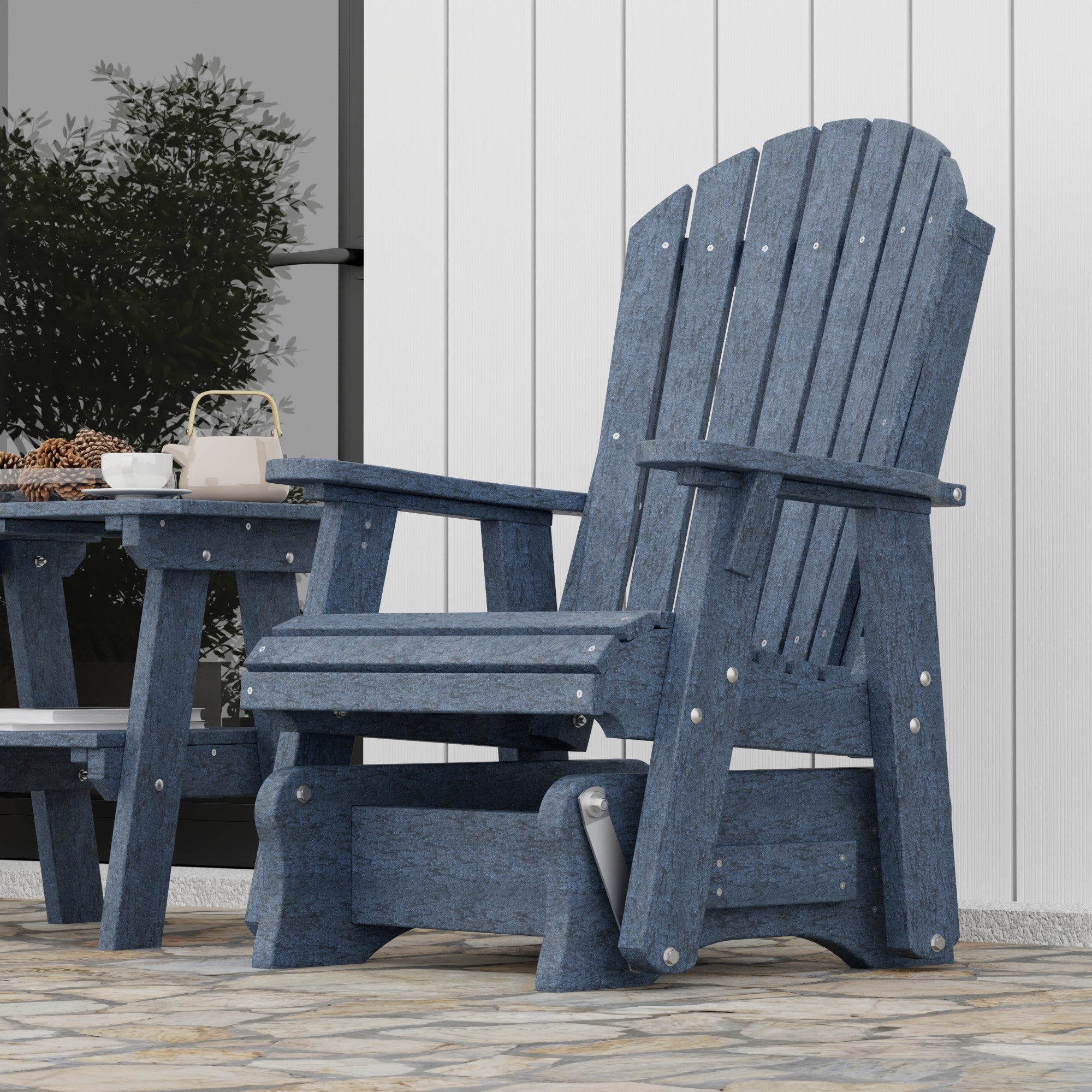Heritage Single Glider Rocking Chair - Classic Wooden Nursery Glider for Baby Room, Breastfeeding & Relaxation - Perfect for Nurseries, Bedrooms & Living Rooms