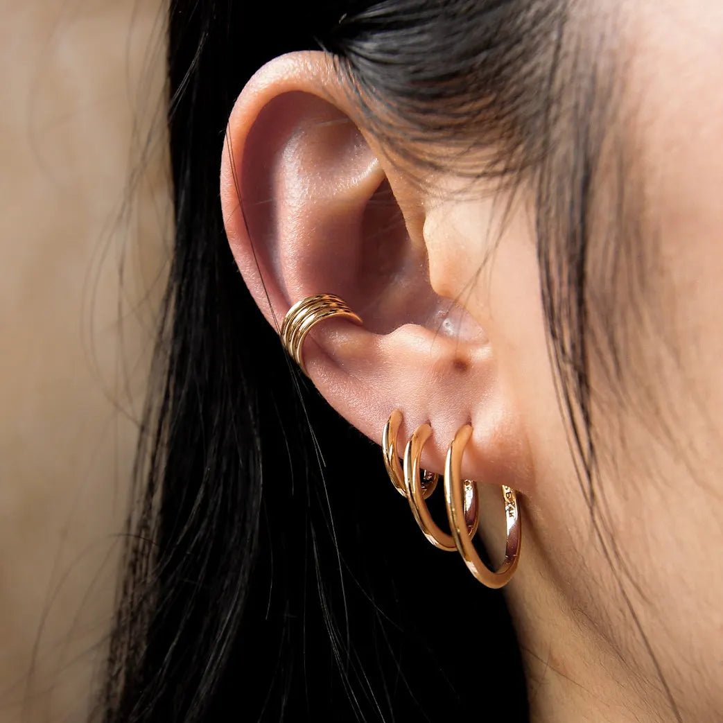 14K Yellow Gold Hoop Earrings - Small Perfect Everyday Hoops for Women | Ideal for Work, Date Night & Casual Wear