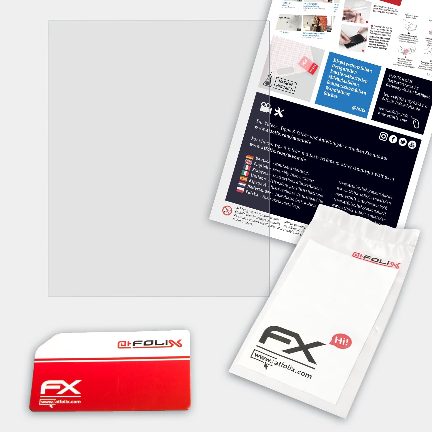 19.0 Inch Standard Screen Protector (377 x 302mm) - Anti-Glare, Shock-Absorbing FX Protection Film for Clear Viewing | Perfect for Office Monitors, Home TVs, and Digital Signage Displays