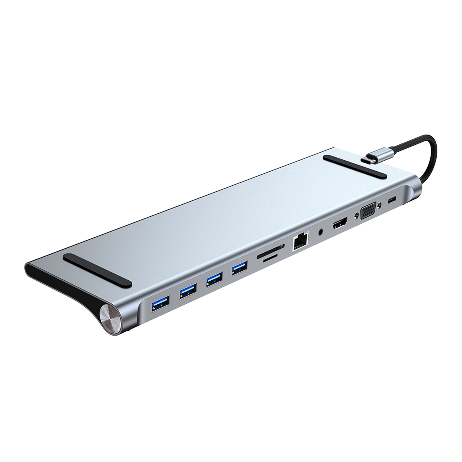 11-in-1 USB C Hub with 100W PD Charging - 4K HDMI, USB 3.0, SD/TF Card Reader for MacBook Pro/Air, iPad Pro 11/12.9 - Perfect for Home Office, Travel & Multi-Screen Workstations