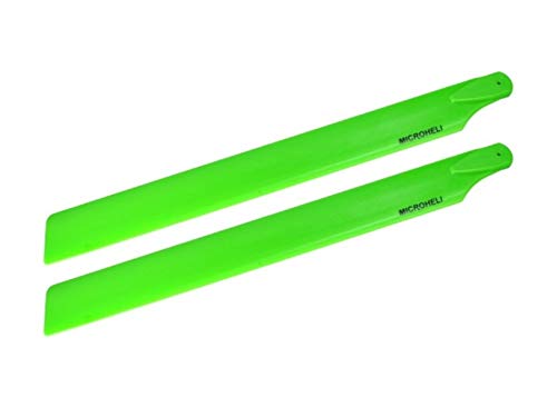 Microheli 240mm Green Plastic Main Blades for Blade 230S & 230S V2 Helicopters - Durable RC Helicopter Replacement Parts for Smooth Flight Performance