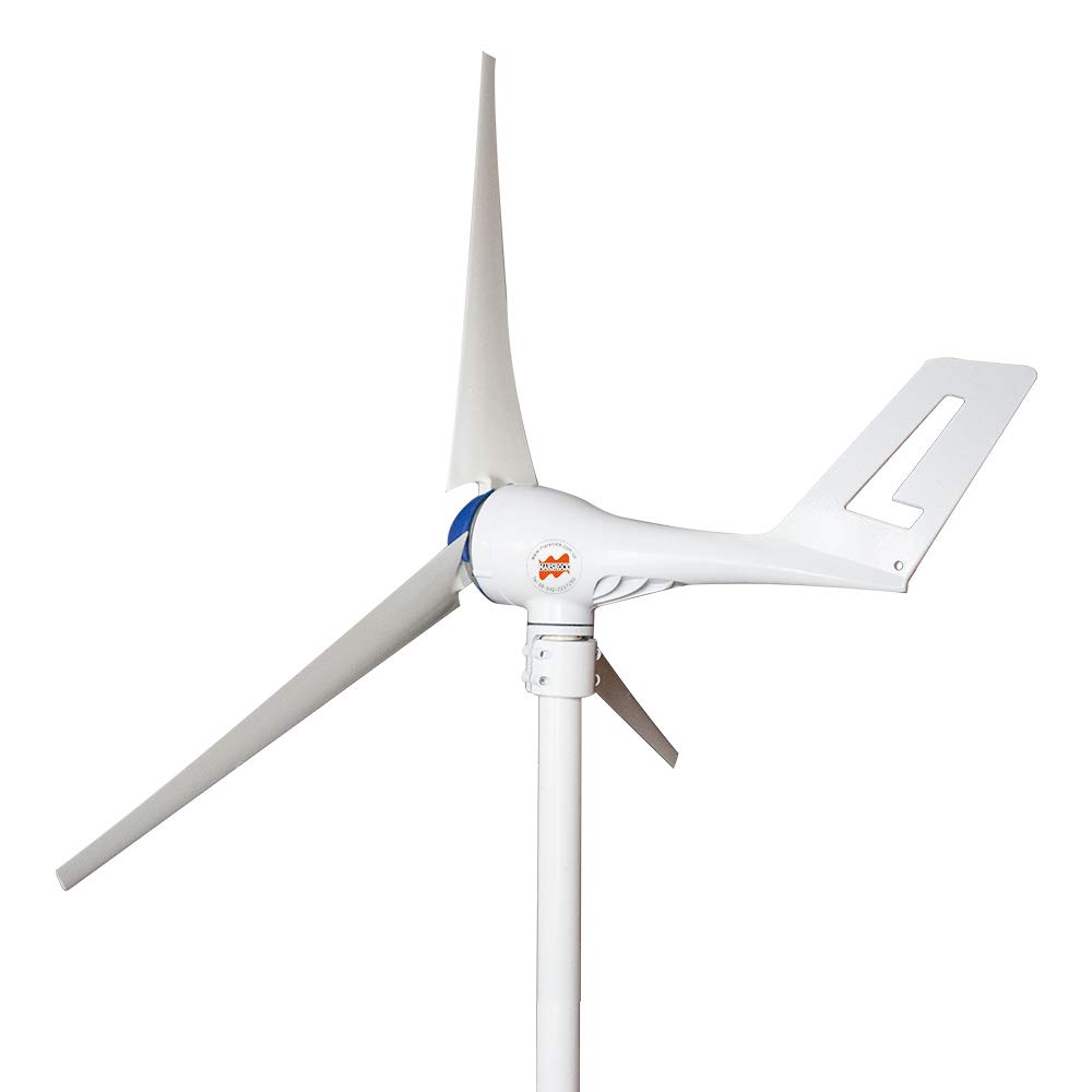 400W Horizontal Wind Turbine Generator Kit - 12V/24V DC Output with Built-in Controller - Low Start-up Wind Speed - 3 Blade Design for Home, RV, Boat & Off-Grid Power Supply