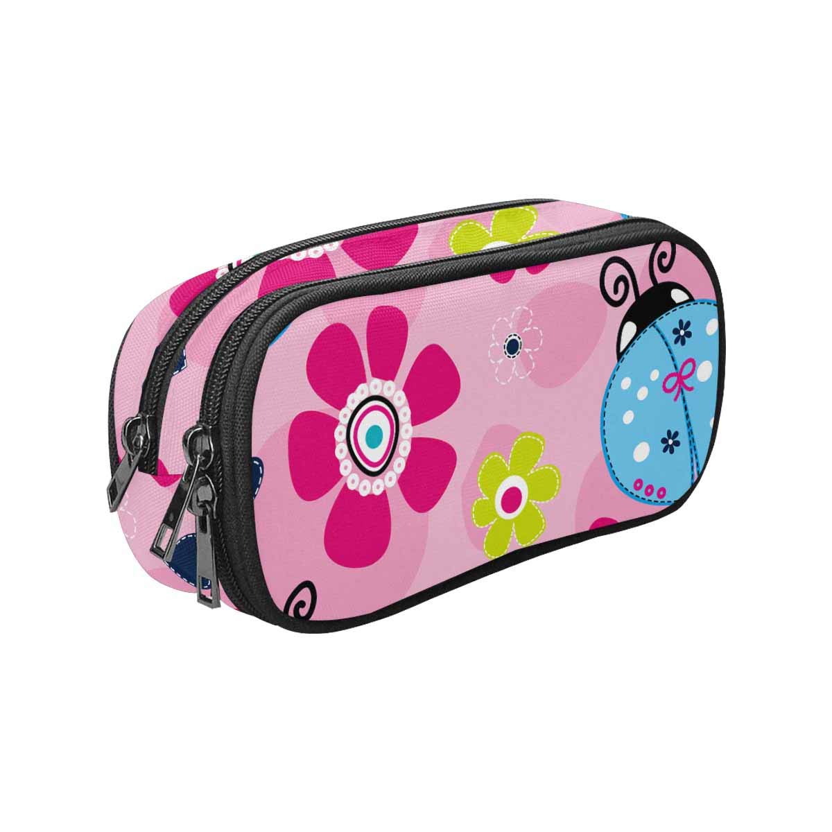 Ladybug Zipper Pencil Pouch - Large Capacity School & Office Supplies