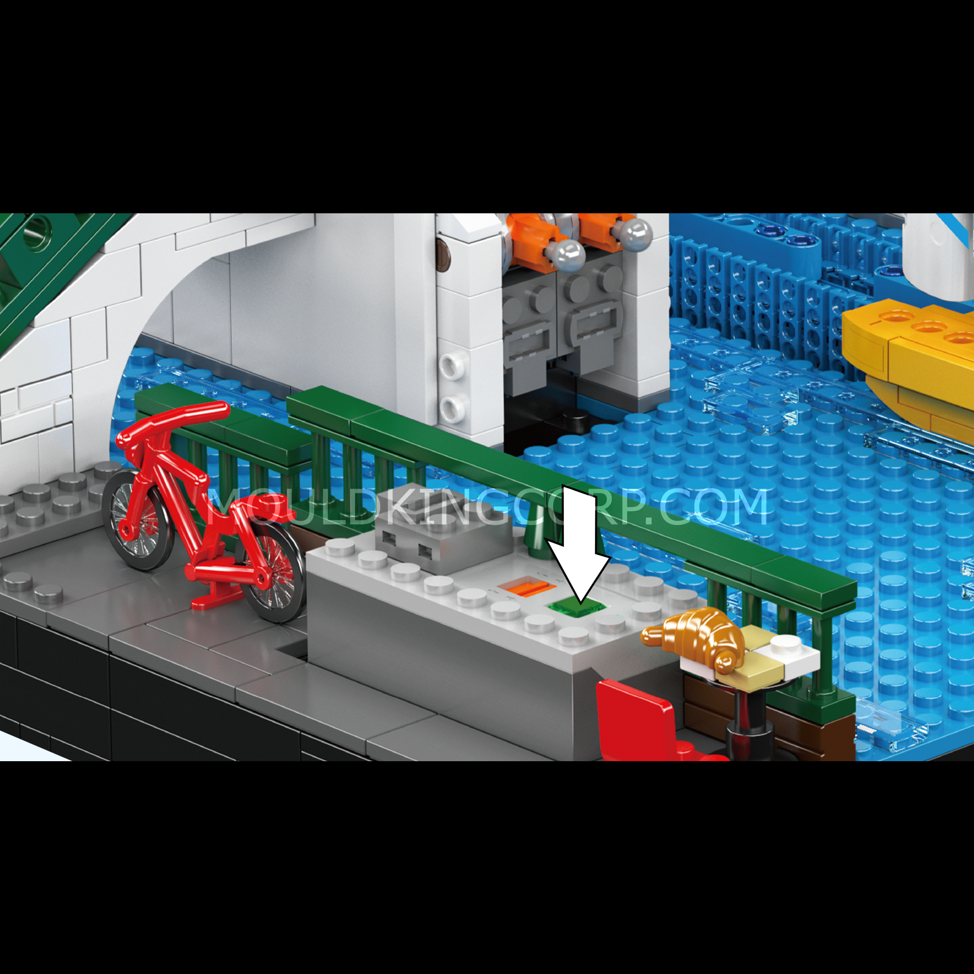 Mould King 16068 Northern Europe Town Folding Bridge Building Set - 2066 Piece Model Kit for Adults & Teens | Creative Architecture Toy for Home Decor, Gift & Collectible Display
