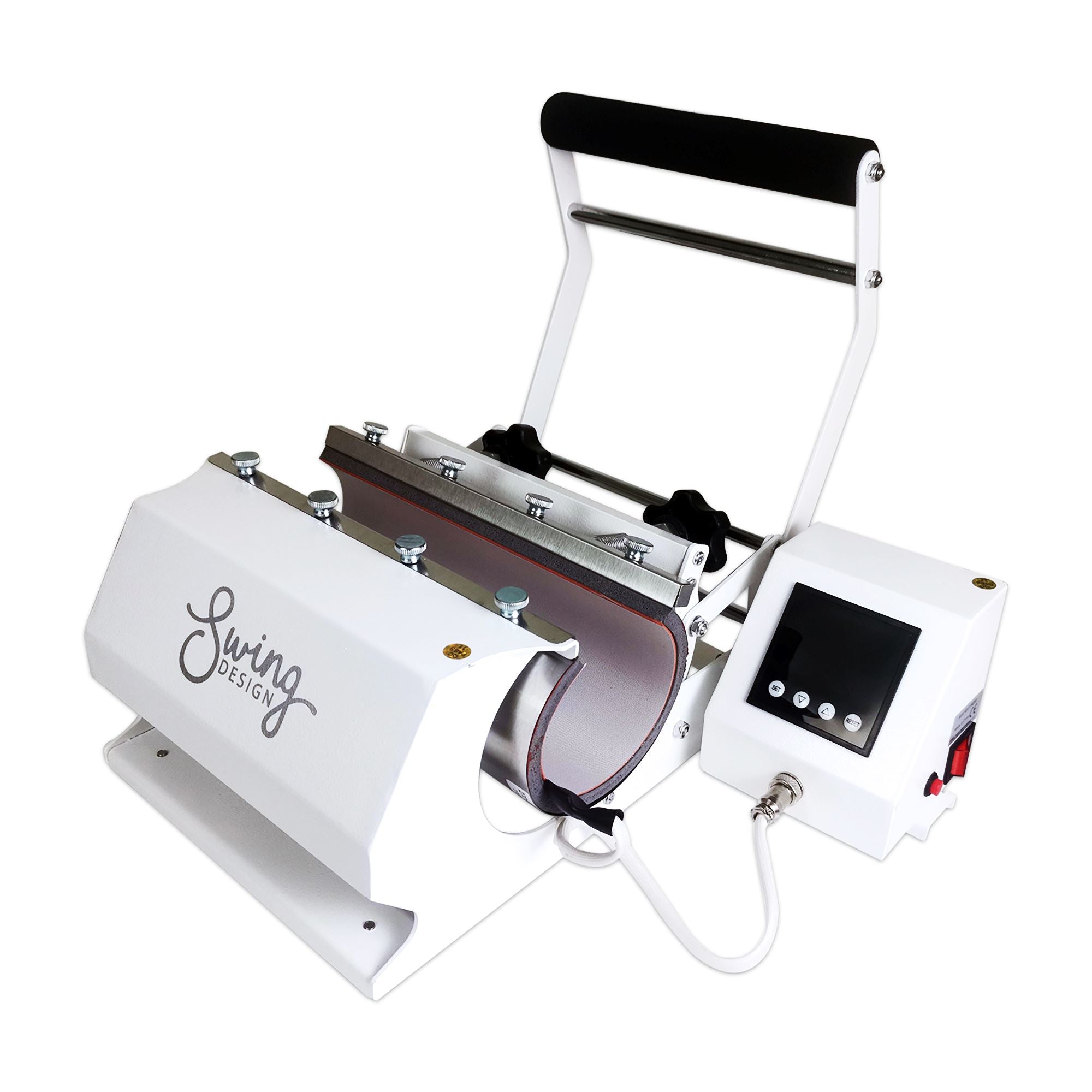 7 in 1 Tumbler Heat Press Machine for 20oz & 30oz Cups - Swing Design White Sublimation Blank - Perfect for DIY Custom Tumblers, Mugs & Drinkware Gifts