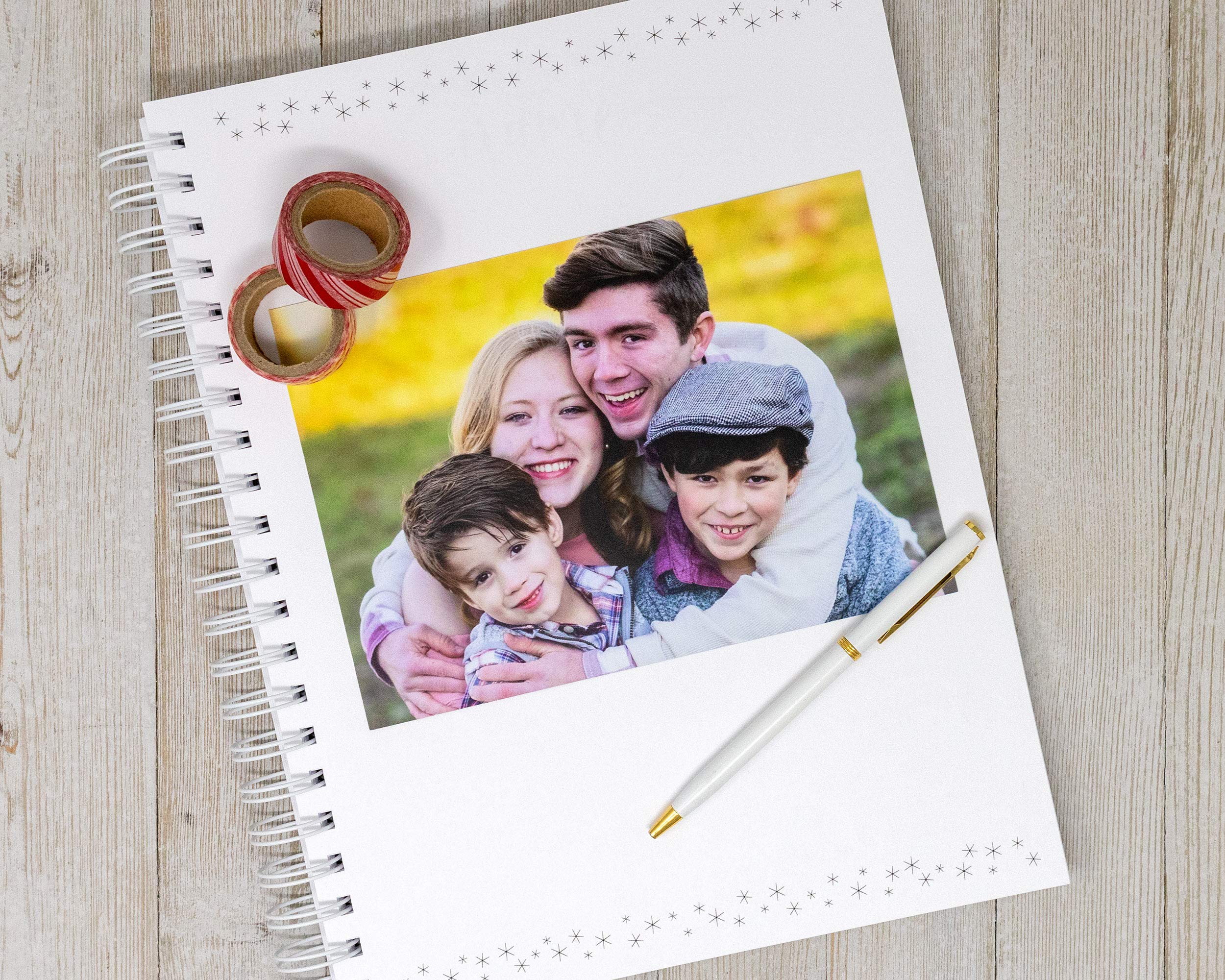 Personalized Christmas Photo Album & Memory Book - Hard Cover Santa Photo Scrapbook with Winter Deer Design - Perfect for Holiday Gifts, Family Keepsakes & Santa Visit Memories