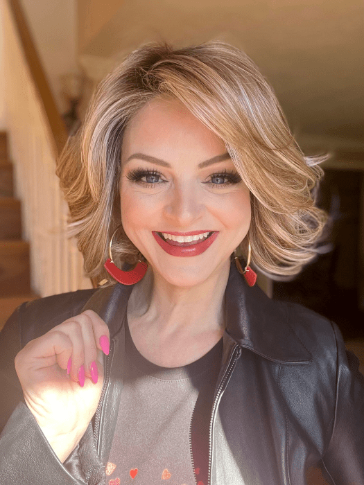 HF Synthetic Lace Front Wig with Mono Part - Natural Looking Human Hair Replacement for Women | Perfect for Cosplay, Daily Wear & Special Occasions