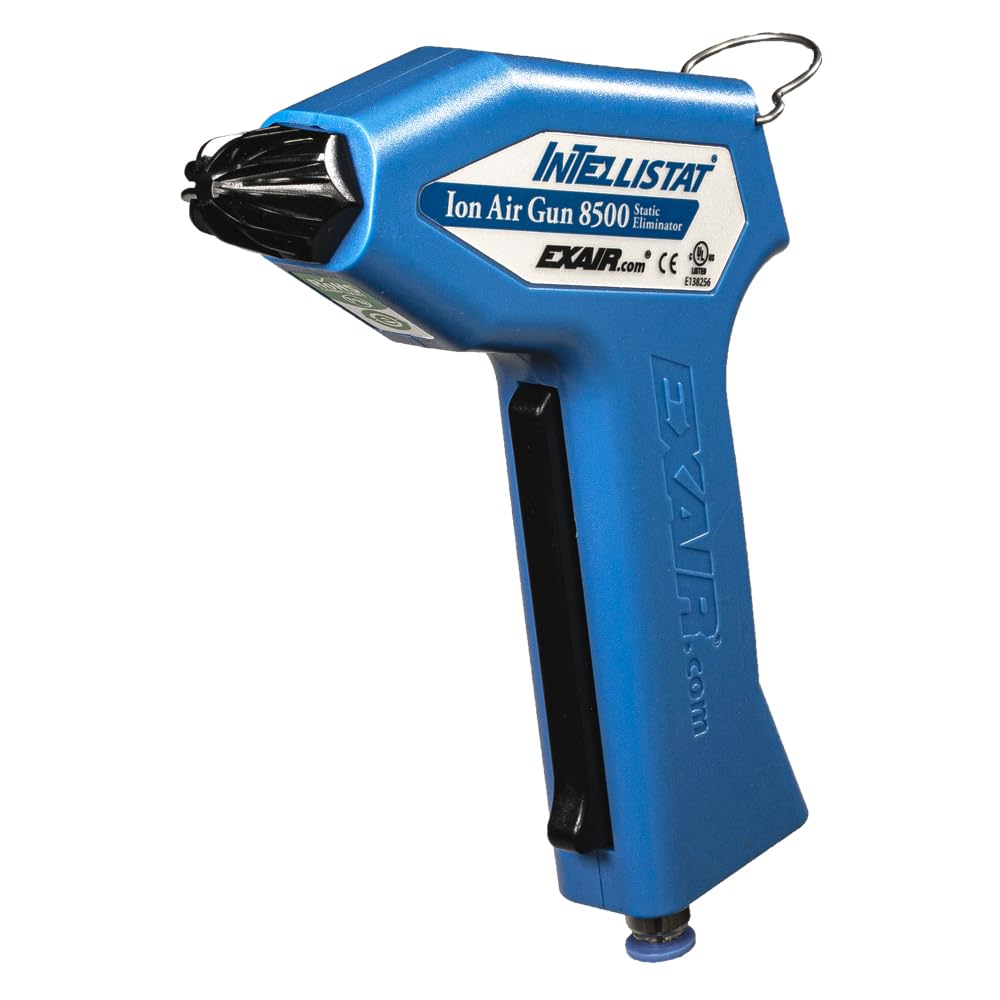 EXAIR Model 8500 Intellistat Ion Air Gun - Anti-Static Air Blower for Electronics, Dust Removal & Static Elimination - Perfect for Cleanrooms, Labs & Manufacturing