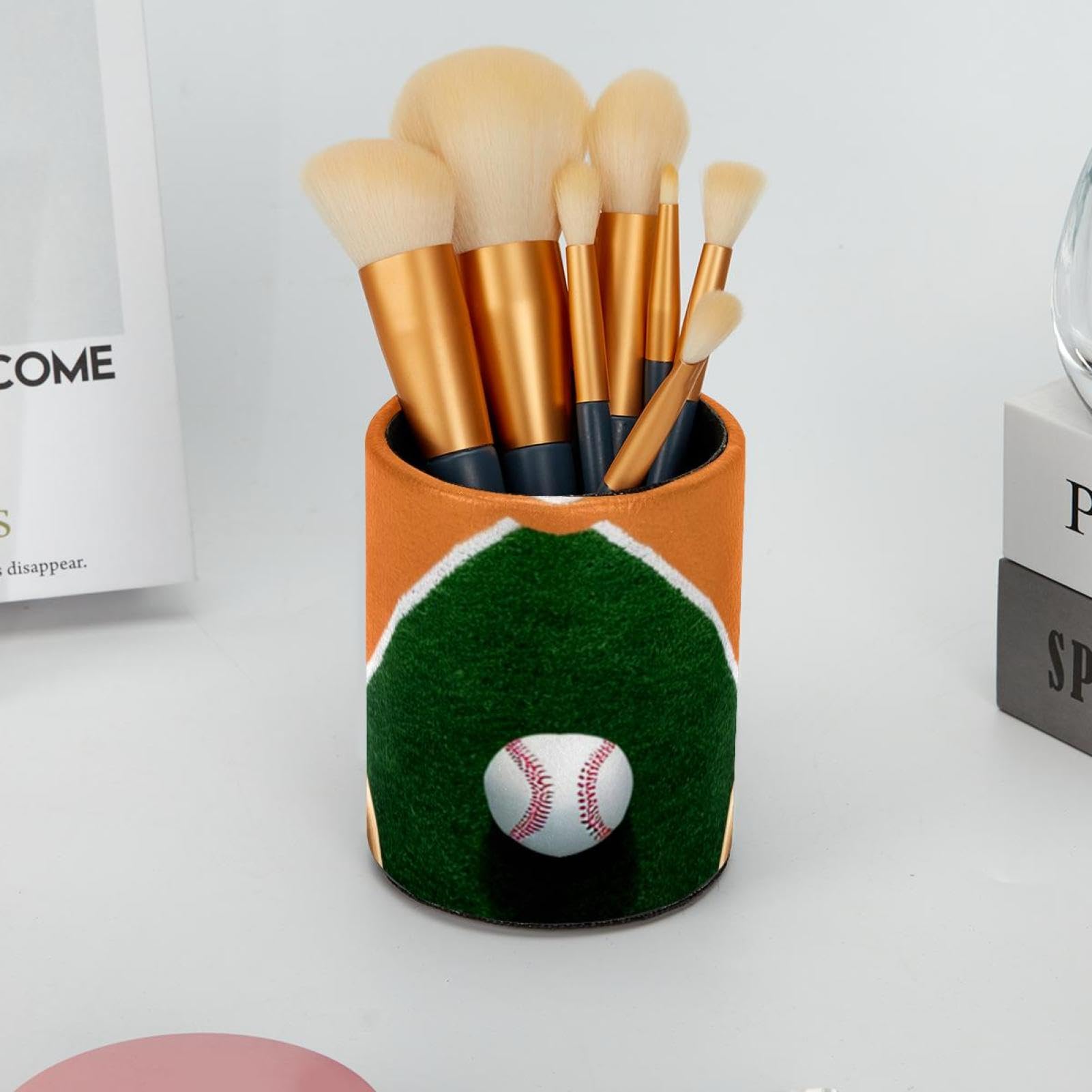 Desk Pen Holder & Pencil Organizer - Durable Office Supplies for Sports Courts, Stadiums & Workstations | Perfect for Office, School & Home Organization