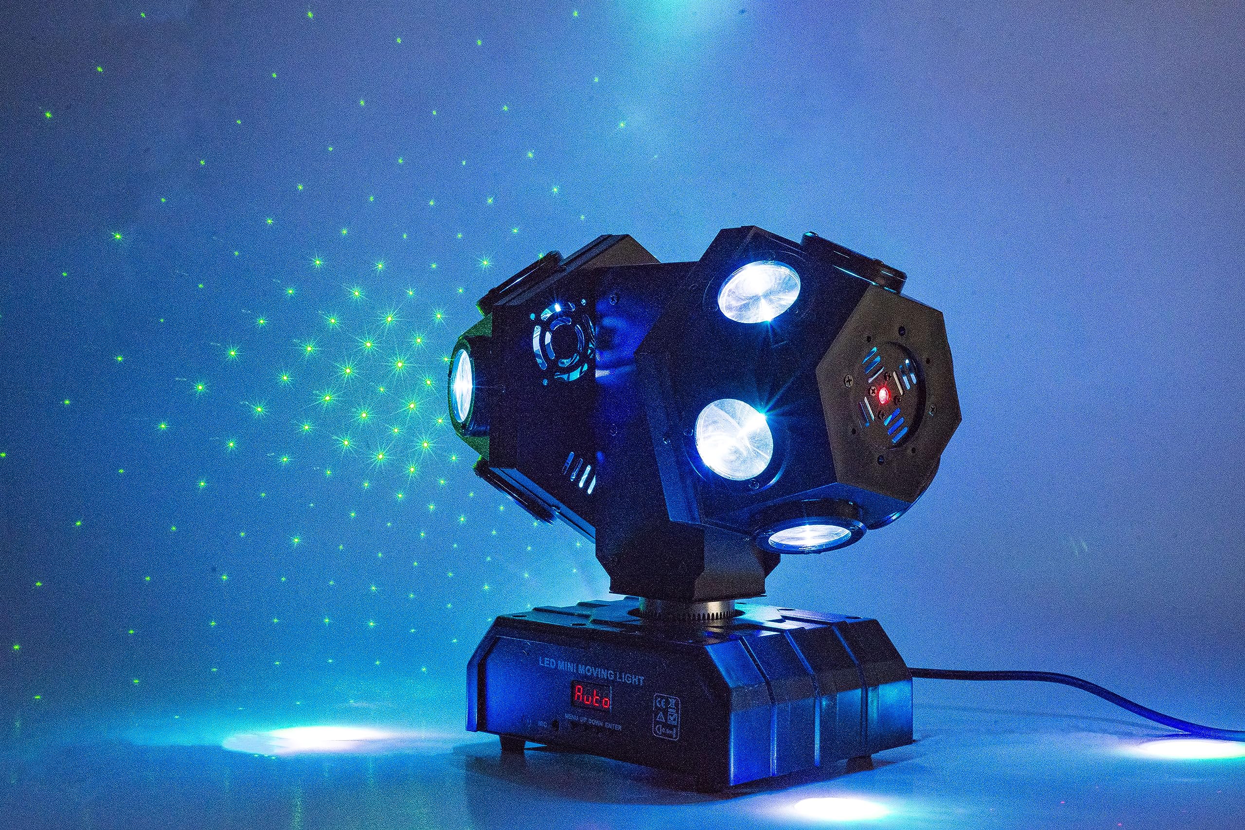 Professional Moving Head DJ Light - 360° Rotating Beam LED Stage Lighting with Sound Activation & DMX512 Control for DJ, KTV, Disco, Wedding, Concert, Festival - Perfect for Nightclubs, Live Shows, and Event Uplighting