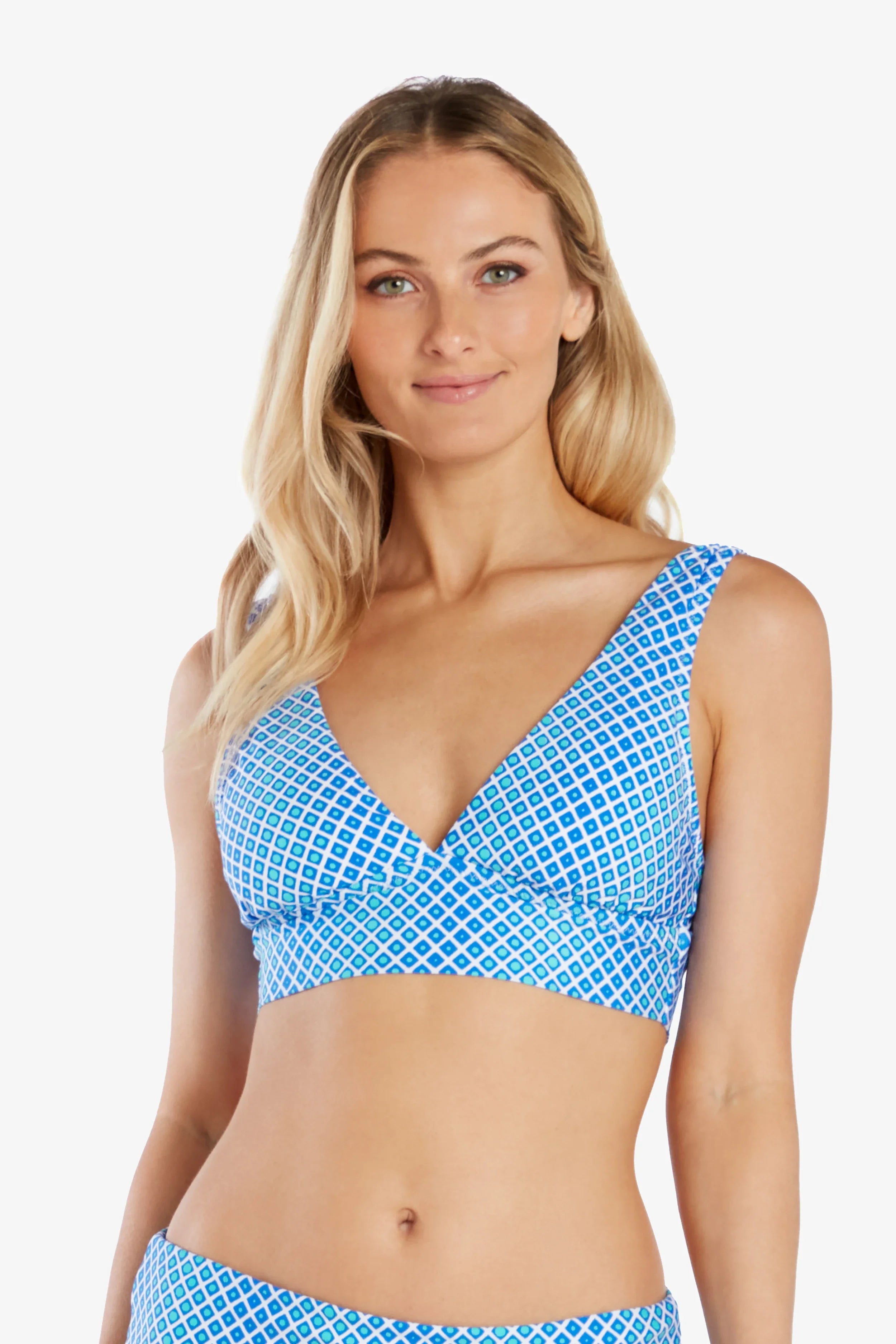 Solstice Bra - Ombre Geo Print Wireless Bralette for Women | Comfortable & Supportive Lounge & Sleep Wear