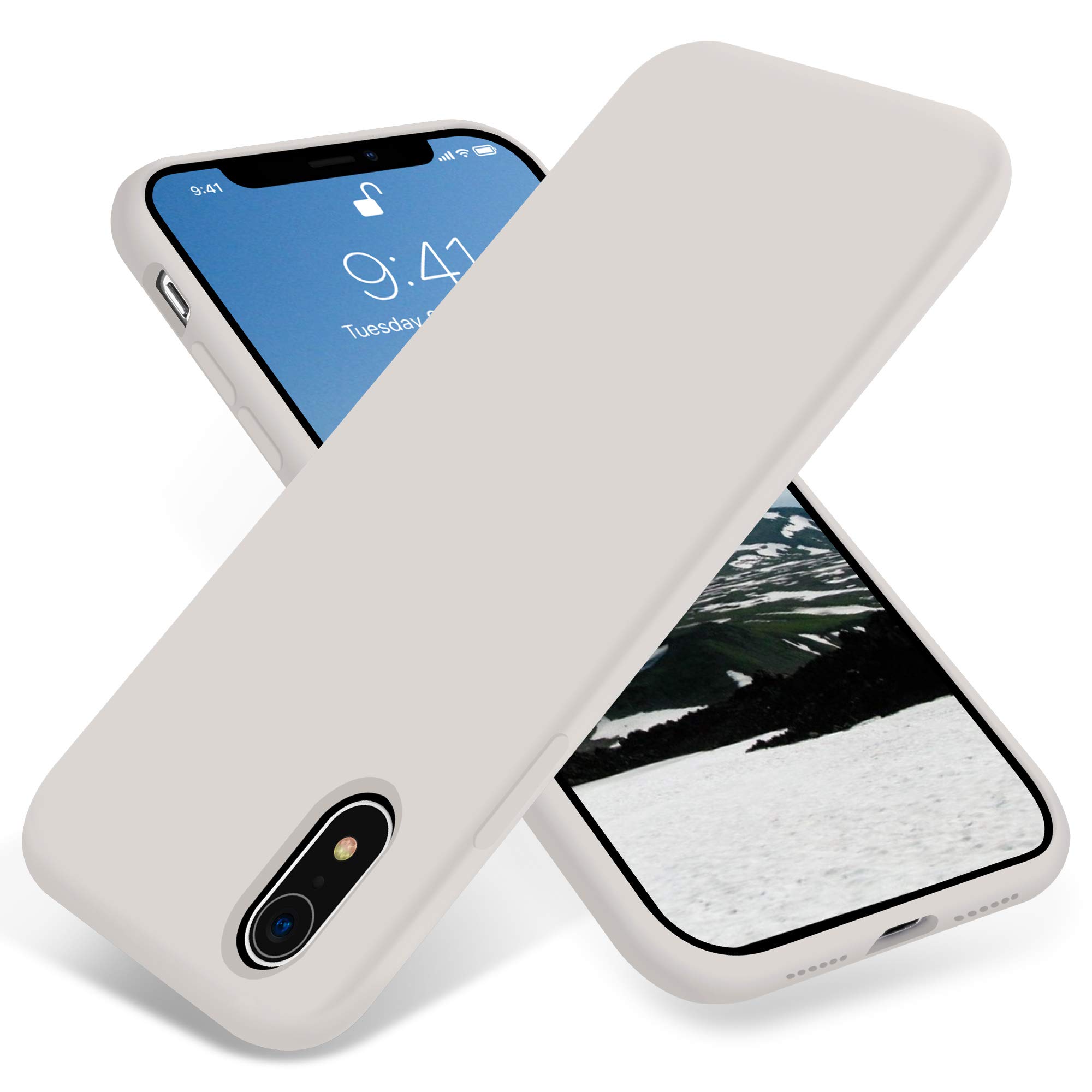 JELE Shockproof Silicone Case for iPhone XR - Slim Full-Body Protective Cover with Anti-Scratch & Bumper Design | Perfect for Everyday Use, Travel & Outdoor Activities (Stone)