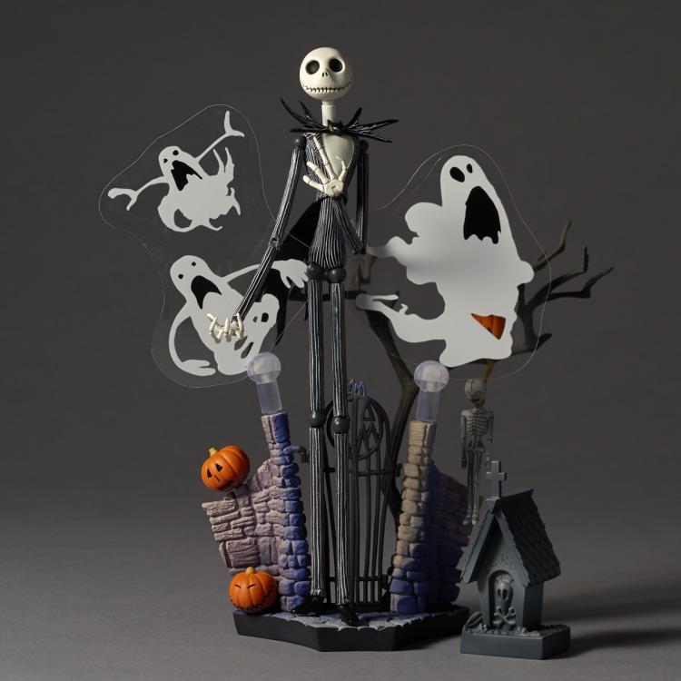 Amazing Yamaguchi Revoltech Jack Skellington Action Figure - The Nightmare Before Christmas Ver. 1.5 (NR016) - Perfect for Collectors & Movie Fans Display