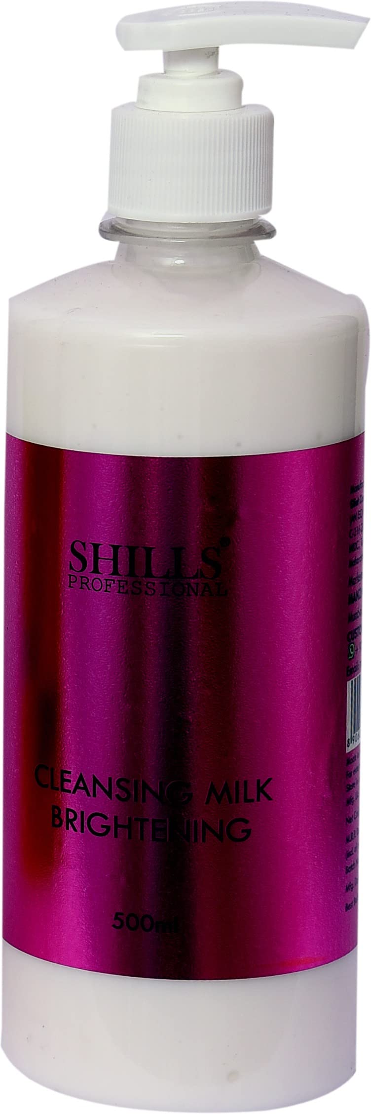 SHILLS PROFESSIONAL Brightening Cleansing Milk 500ml - Gentle Face Wash for Brighter Skin, Dark Spot Reduction & Even Tone | Perfect for Daily Skincare Routine & Nighttime Use